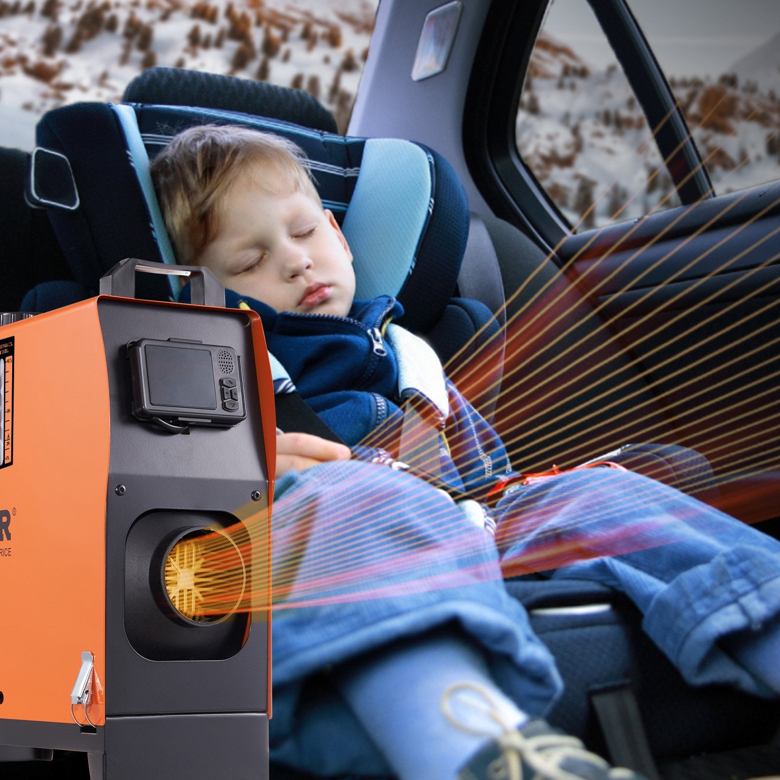 Diesel Air Heater 5KW Bluetooth App Control All-in-One Remote LCD RV Trailer