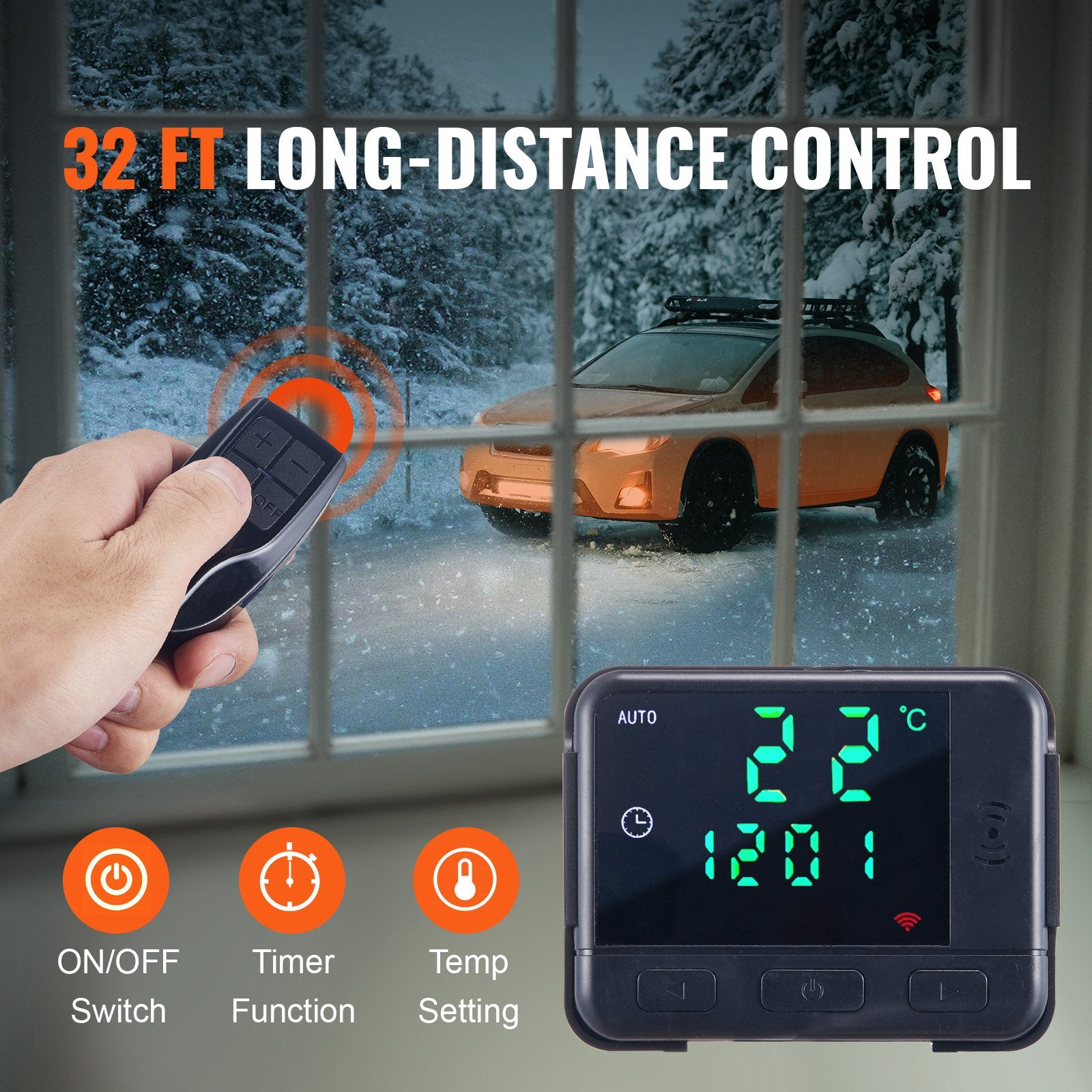 Diesel Air Heater 8KW Bluetooth App Control All-in-One Remote LCD RV Camper