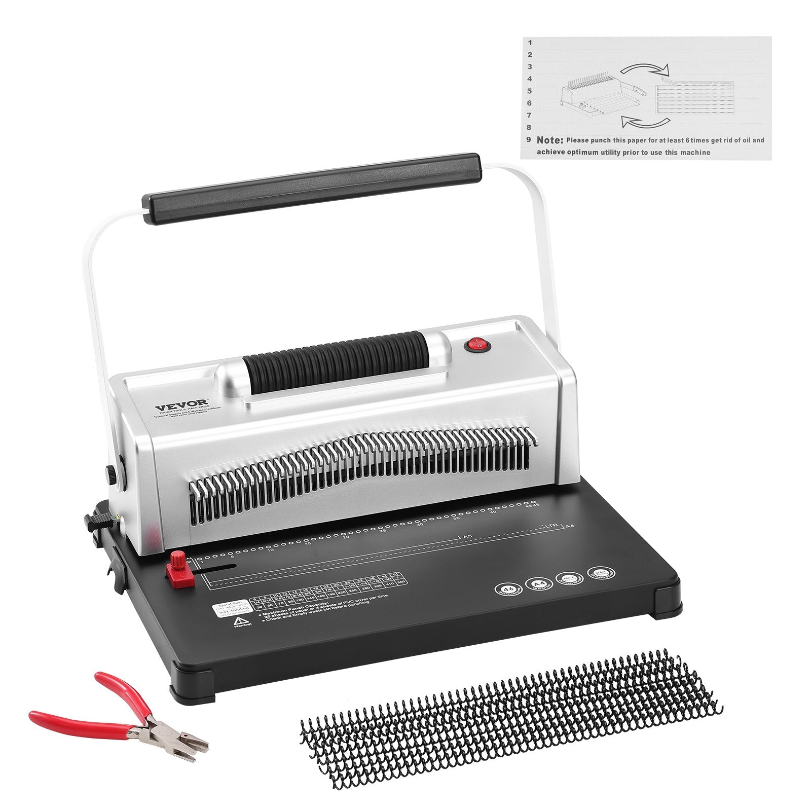Electric Coil Spiral Binding Machine 46-Holes 500 Sheets