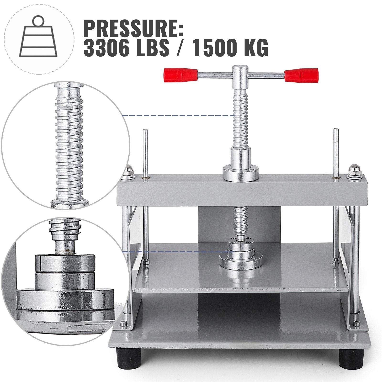Manual Paper Press Machine 12x8.6 Inch, Steel Frame Flatting Press for A4 Papers