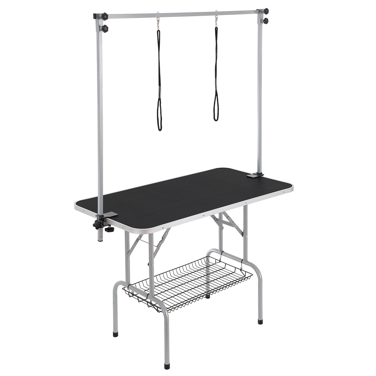 Pet Grooming Table 117cm Foldable Dog Station with 2 Arms Clamp