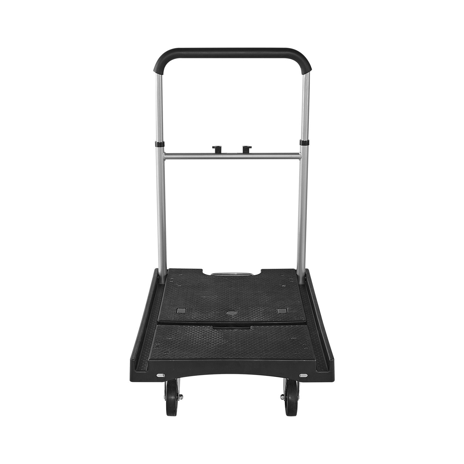 Foldable Push Cart Dolly 149.69kg Swivel Wheels Adjustable Handle 680x495mm
