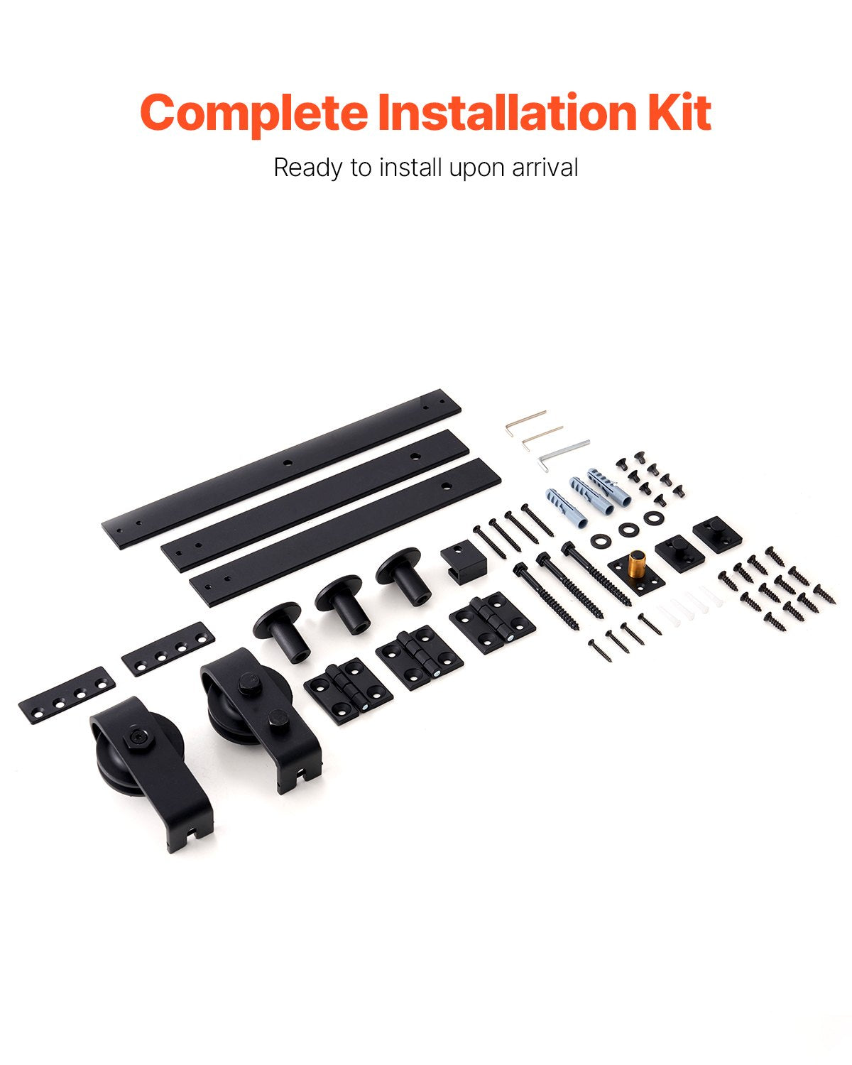 Bi-Folding Sliding Barn Door Hardware Kit 40in Heavy-Duty Top Mount