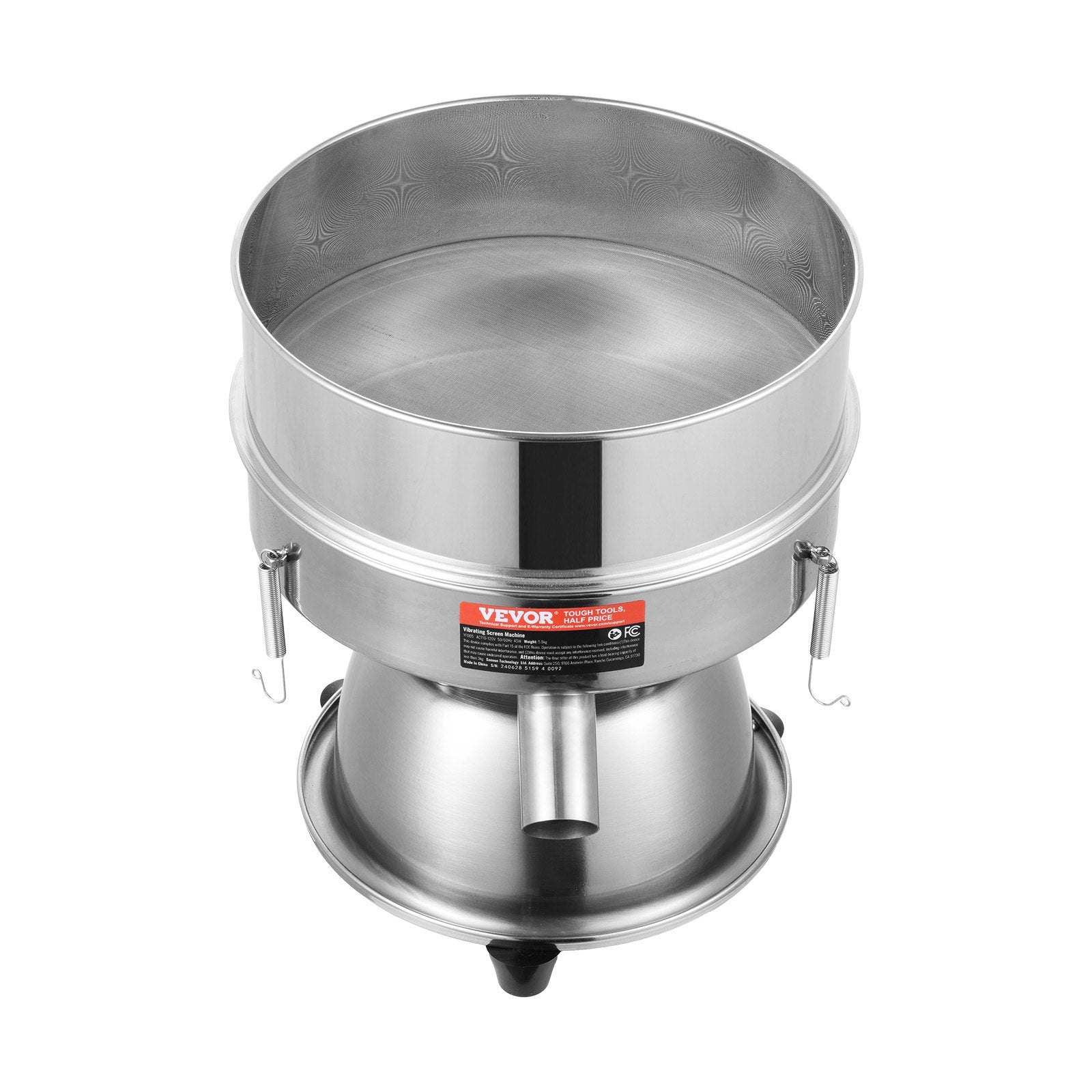Automatic Electric Vibrating Sieve, Stainless Steel Sifter Shaker 45W for Powder