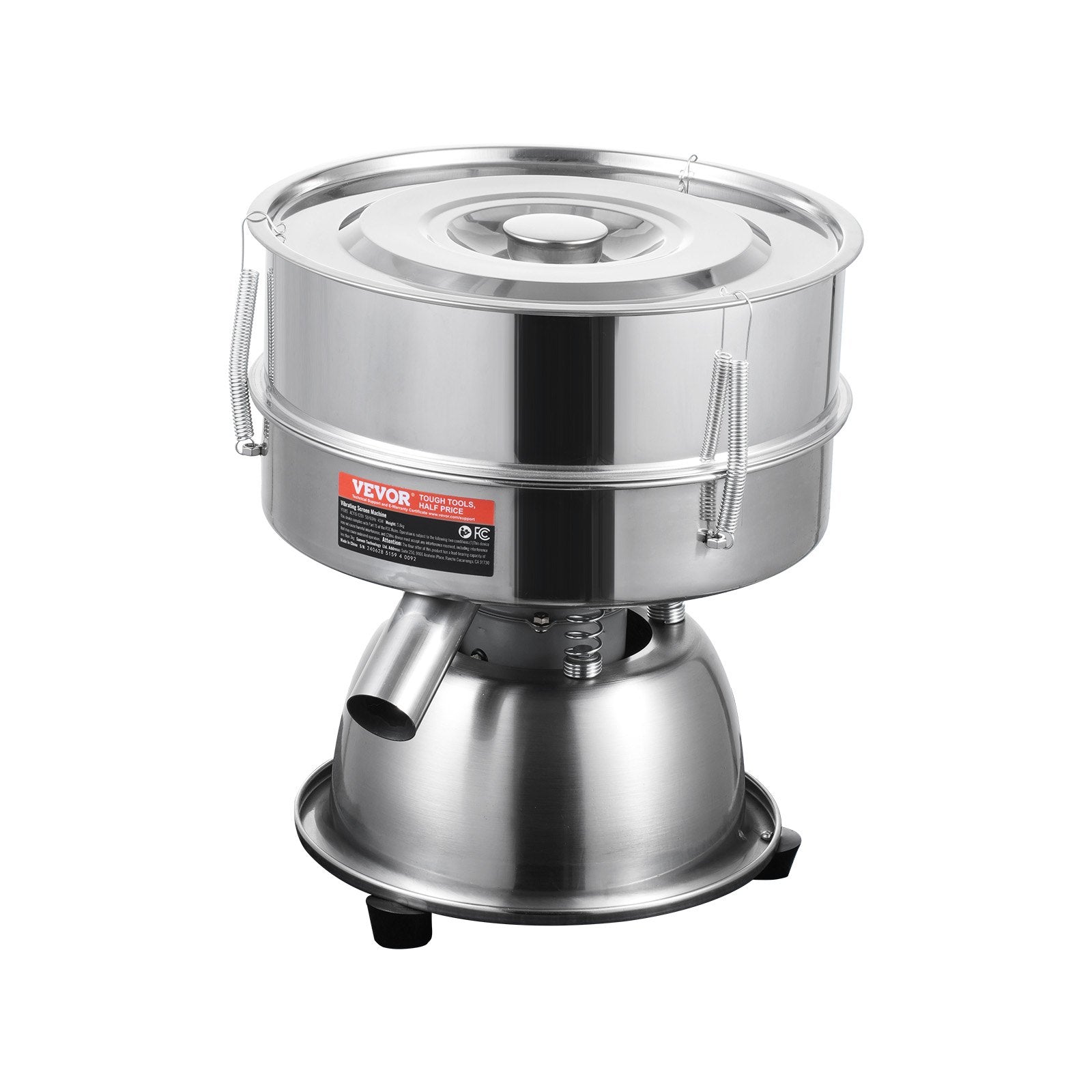 Automatic Electric Vibrating Sieve, Stainless Steel Sifter Shaker 45W for Powder