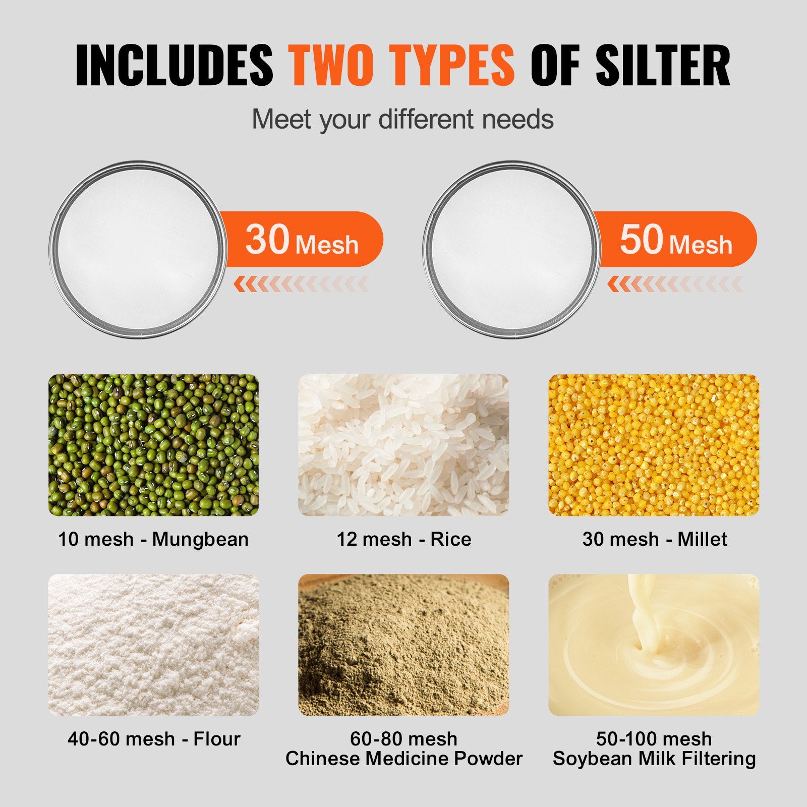 Automatic Electric Vibrating Sieve, Stainless Steel Sifter Shaker 45W for Flour