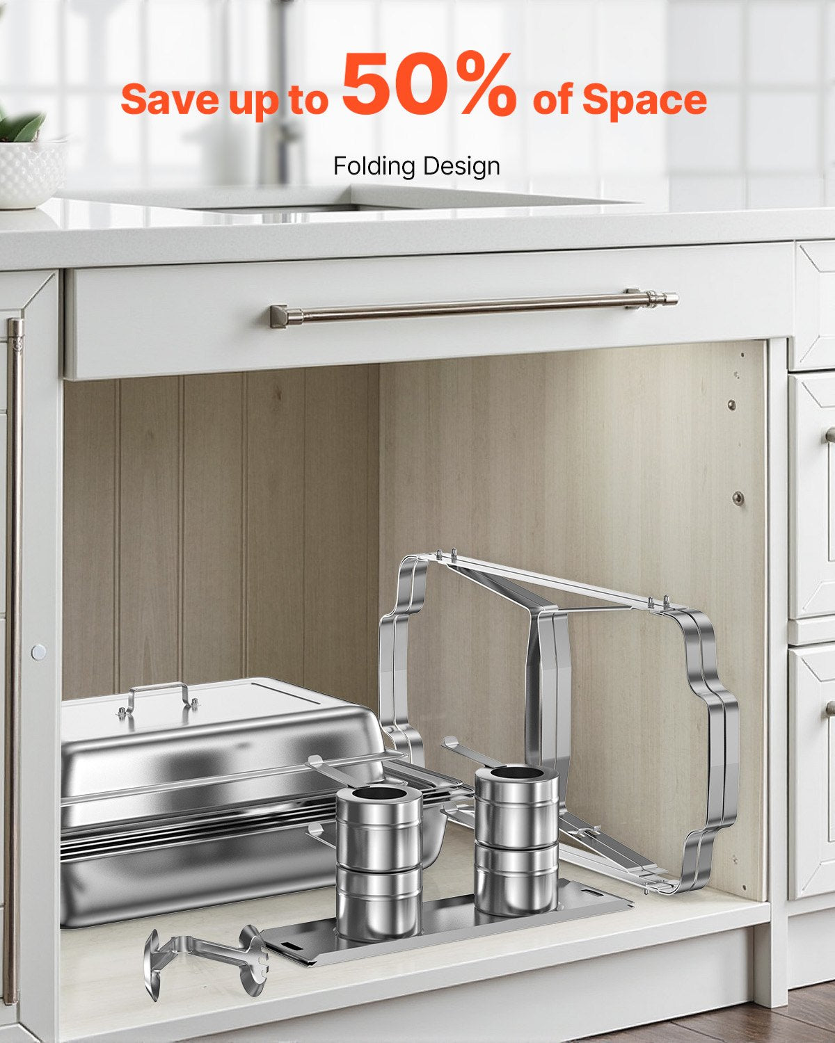 8 Qt 4 Pack Stainless Steel Chafing Dish Buffet Set Chafer Server Silver
