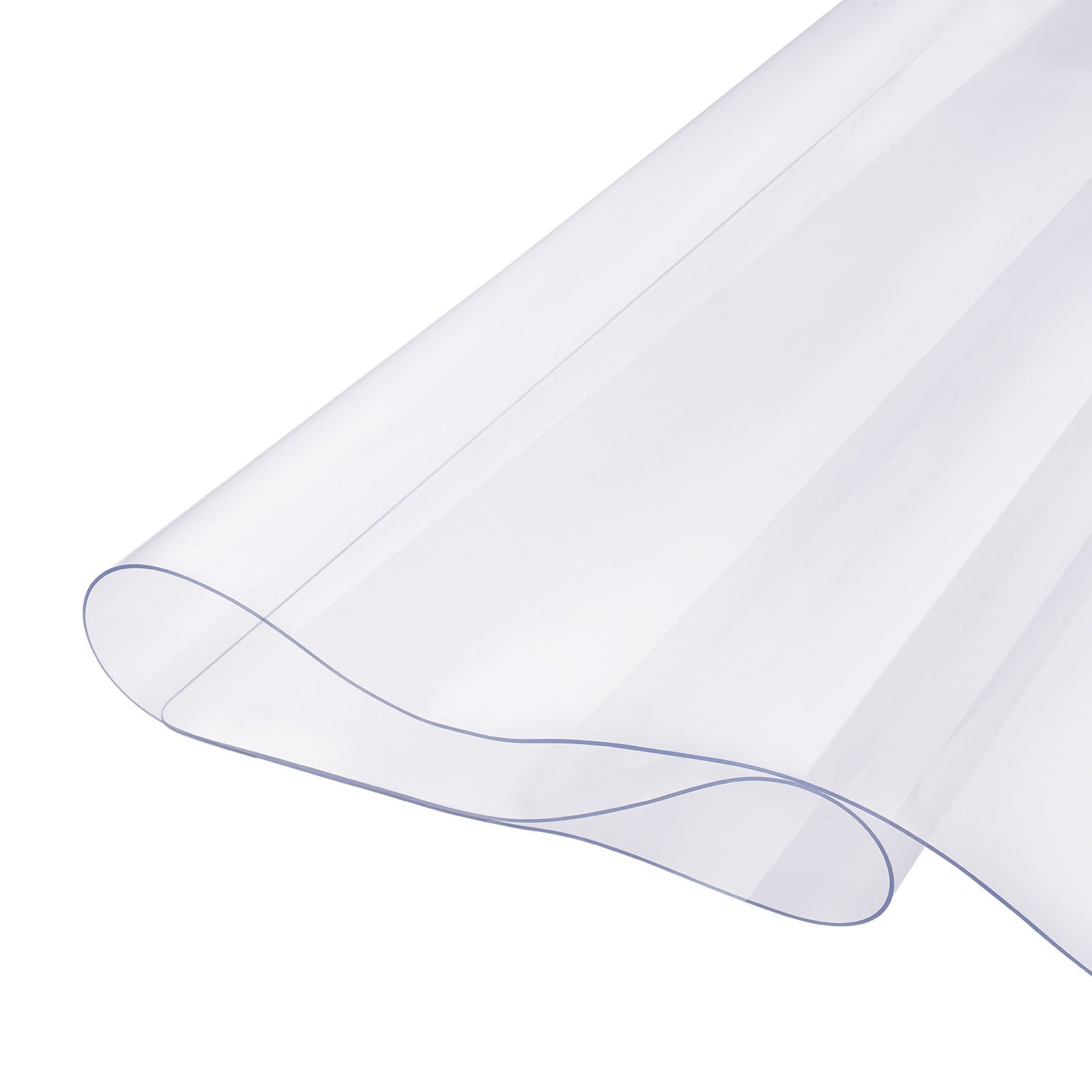 Plastic Table Cover 48x48in Clear PVC Desk Mat Waterproof Easy Clean Tablecloth