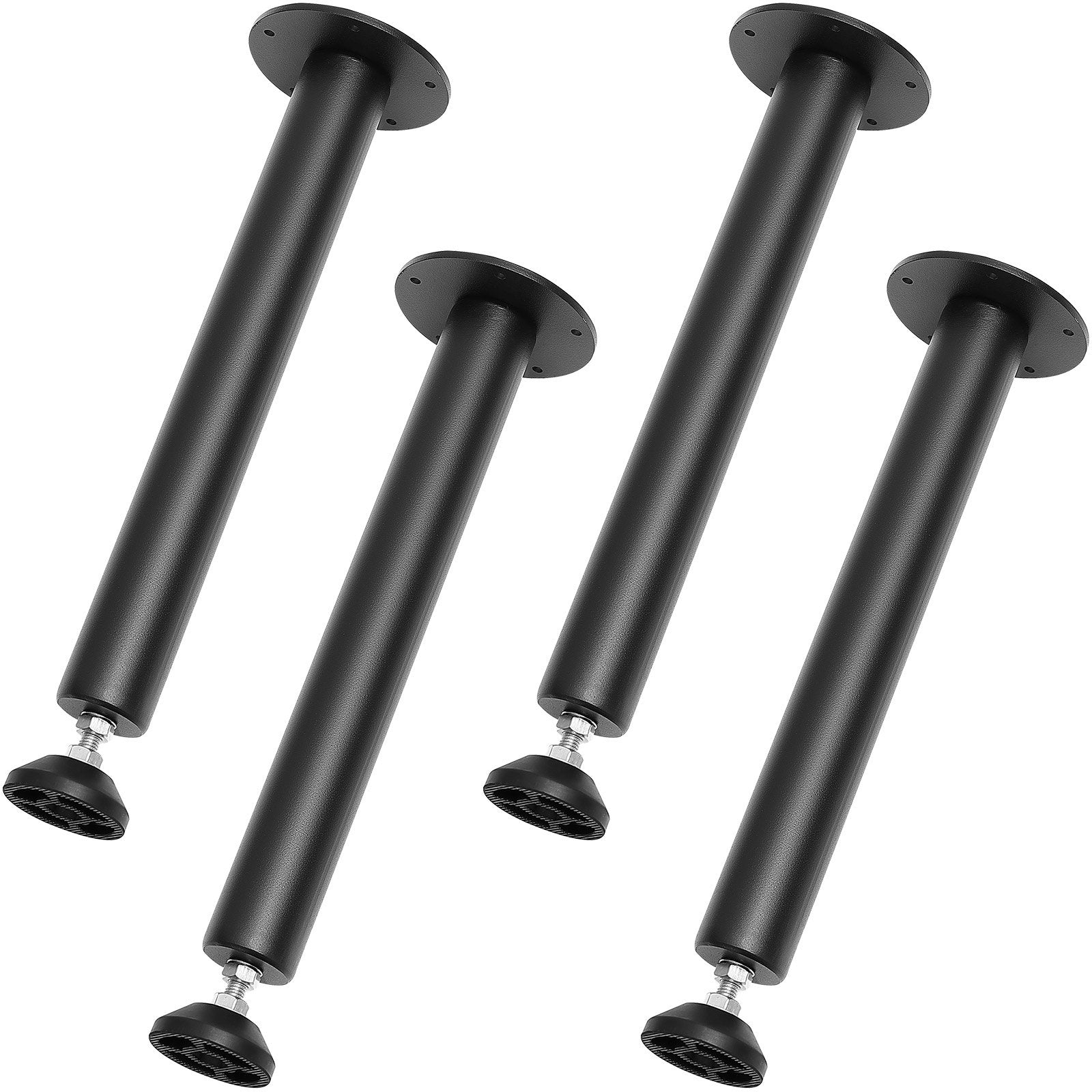 Adjustable Desk Legs 406.4MM Set of 4, Reinforced Steel, 1200lbs Load, Black