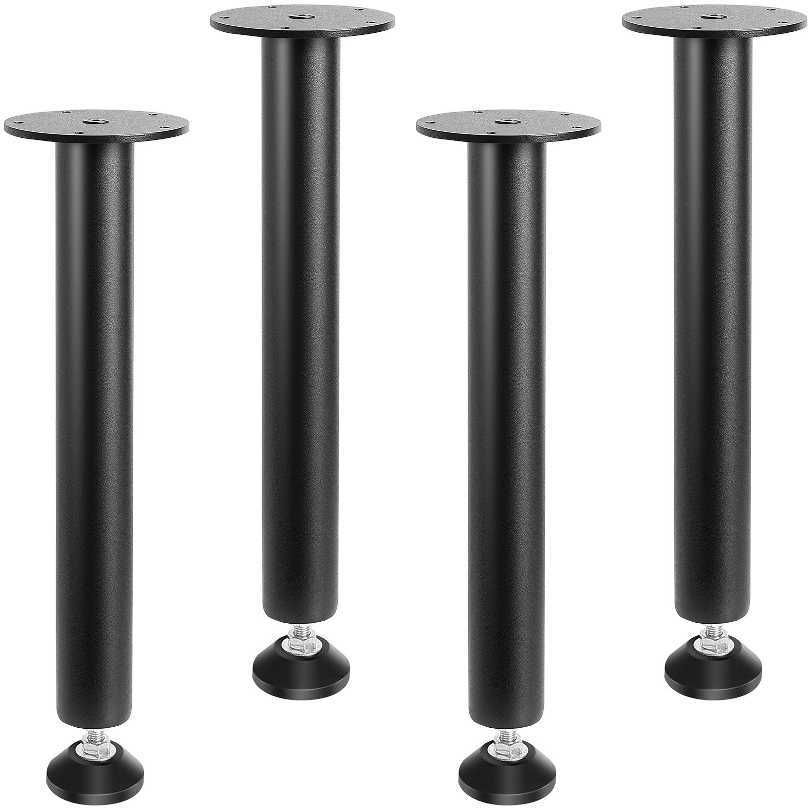 Adjustable Desk Legs 406.4MM Set of 4, Reinforced Steel, 1200lbs Load, Black