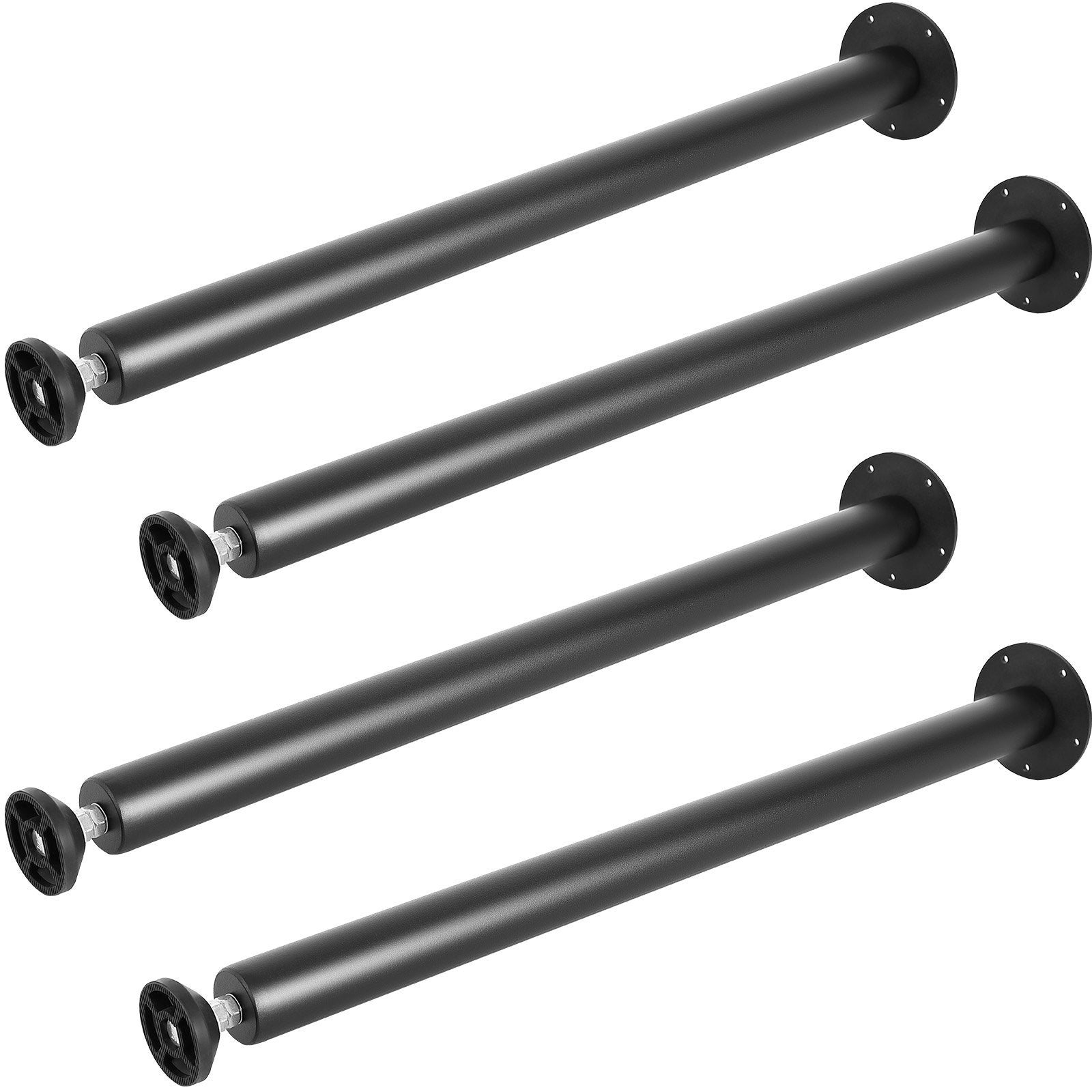 Adjustable Desk Legs 762MM Set of 4, Reinforced Steel, 544.3KG Load, Black