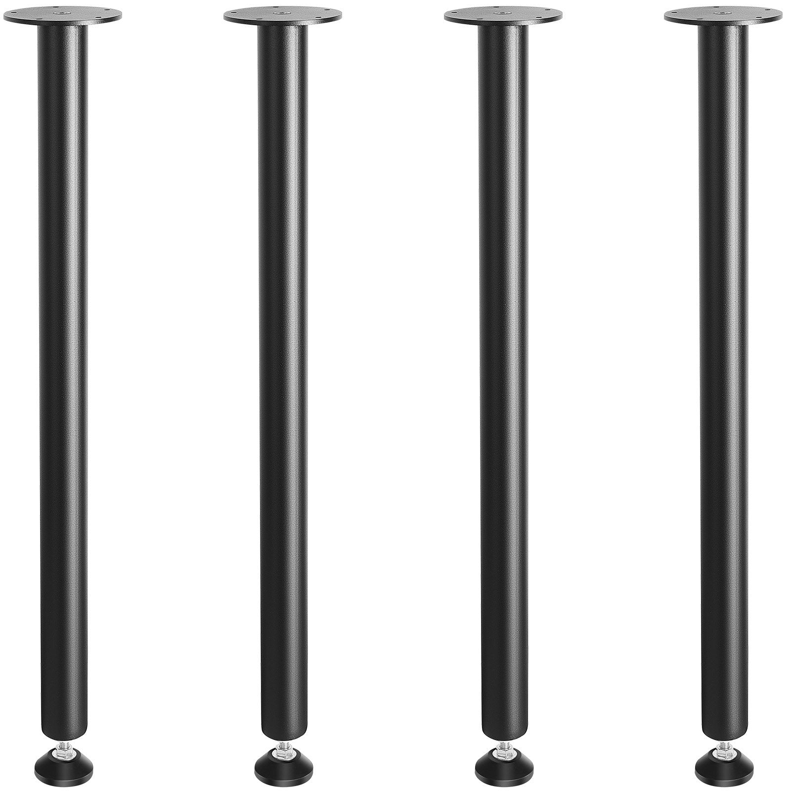 Adjustable Desk Legs 762MM Set of 4, Reinforced Steel, 544.3KG Load, Black