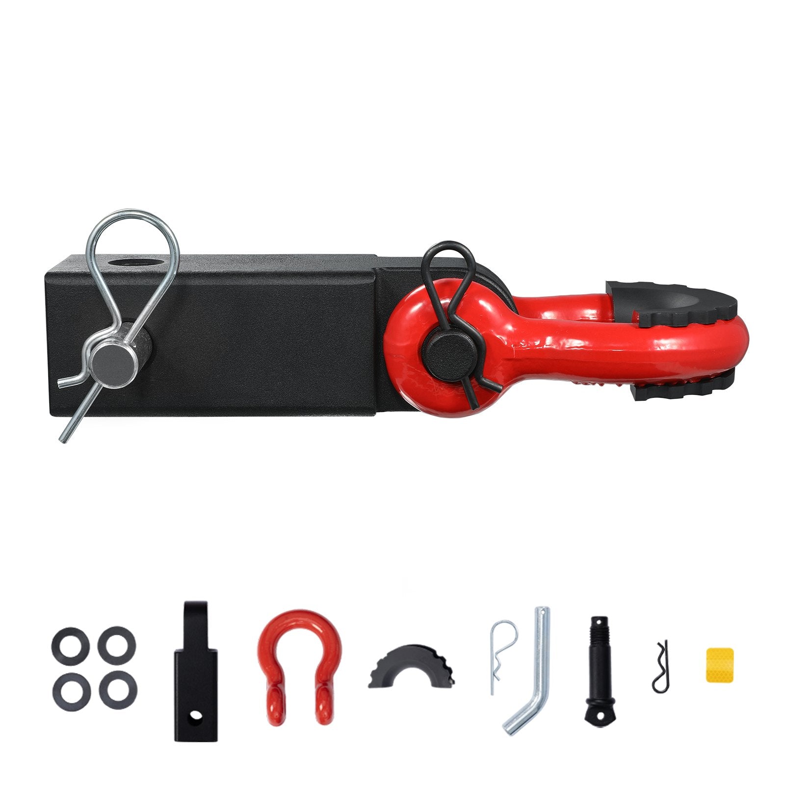 Shackle Hitch Receiver 50mm 24 Ton D-Ring with Trailer Hitch Lock Pin