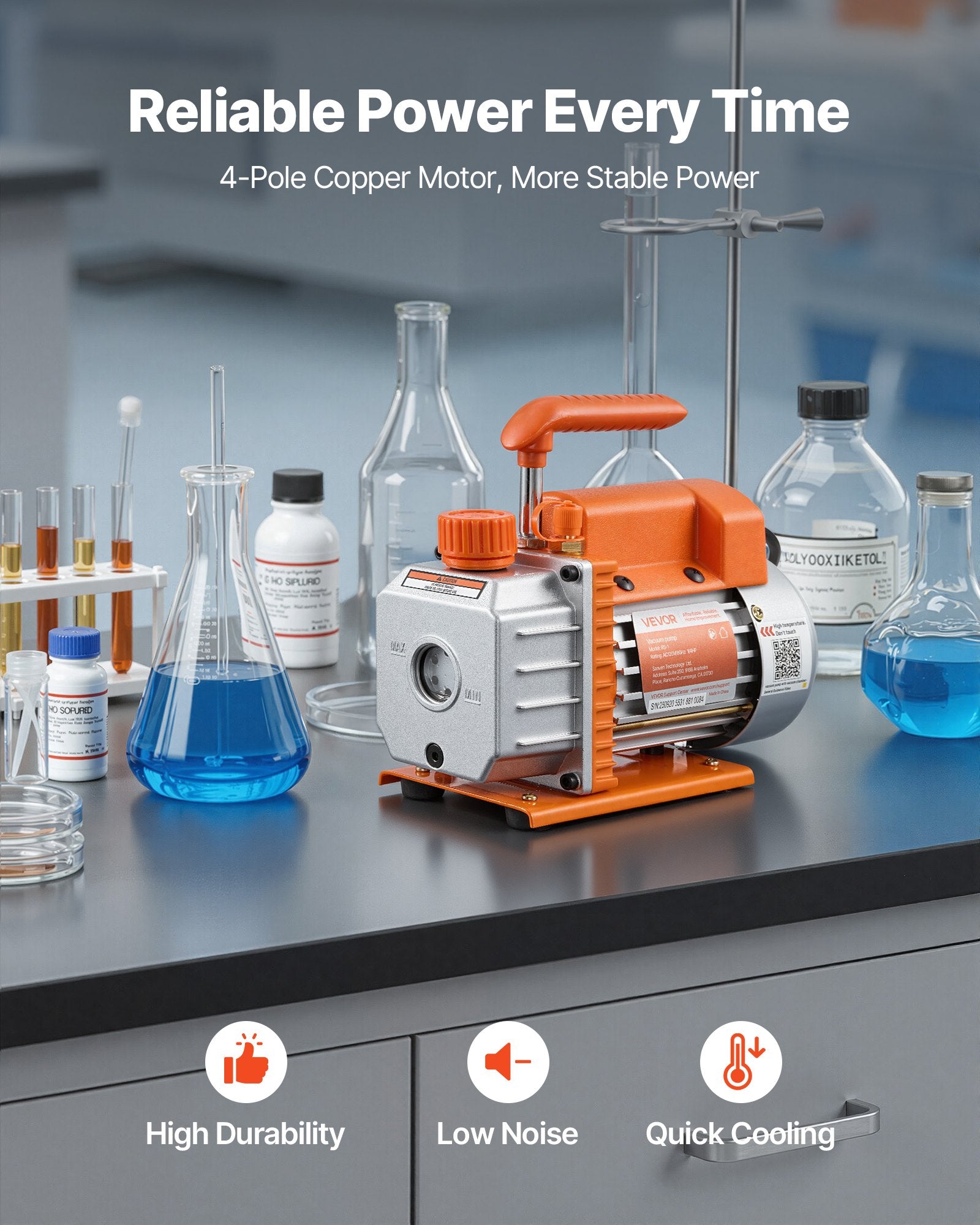 11.36L Vacuum Chamber with 3.5 CFM Pump, Stainless Steel Degassing Kit with Lid