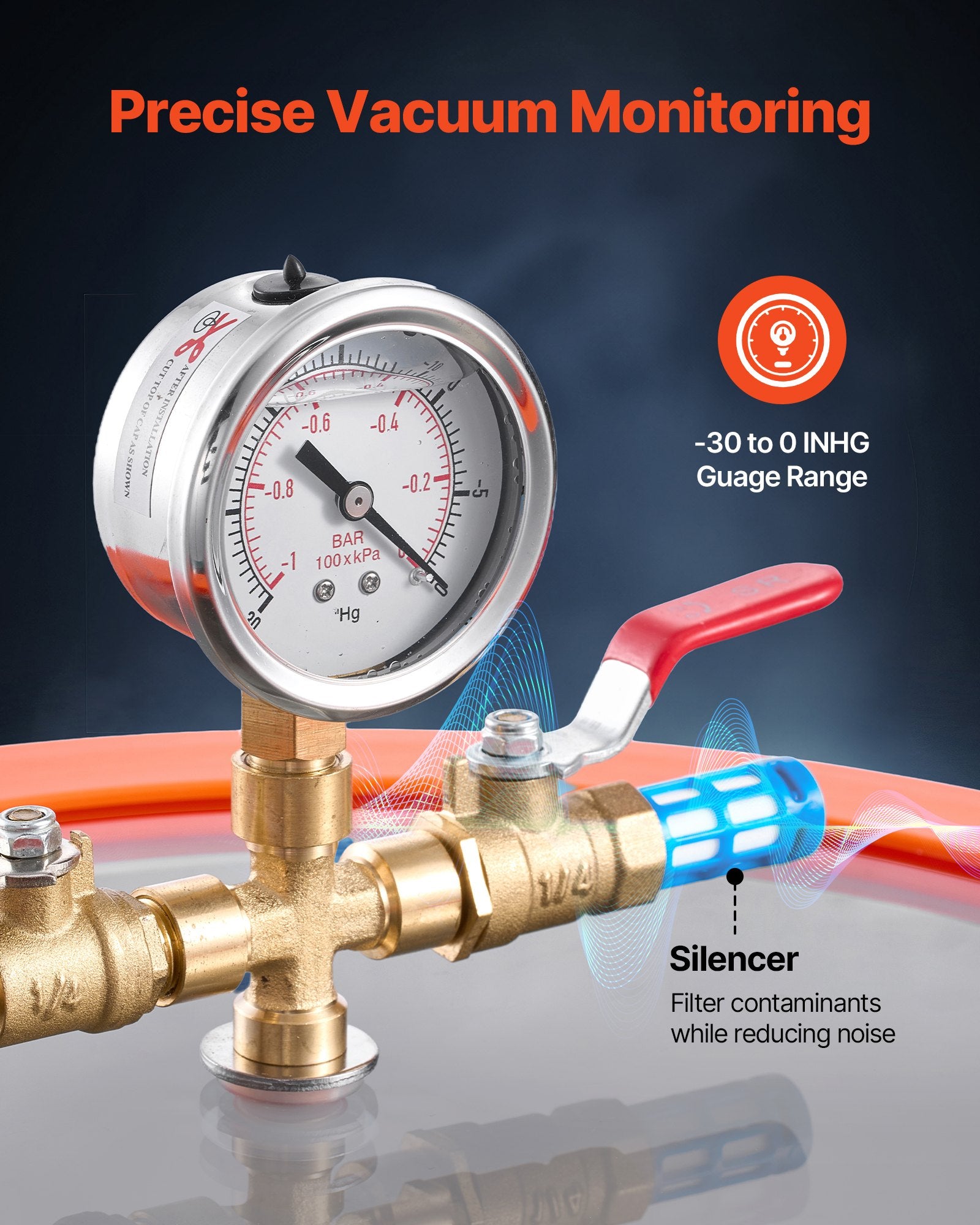 11.36L Vacuum Chamber with 3.5 CFM Pump, Stainless Steel Degassing Kit with Lid