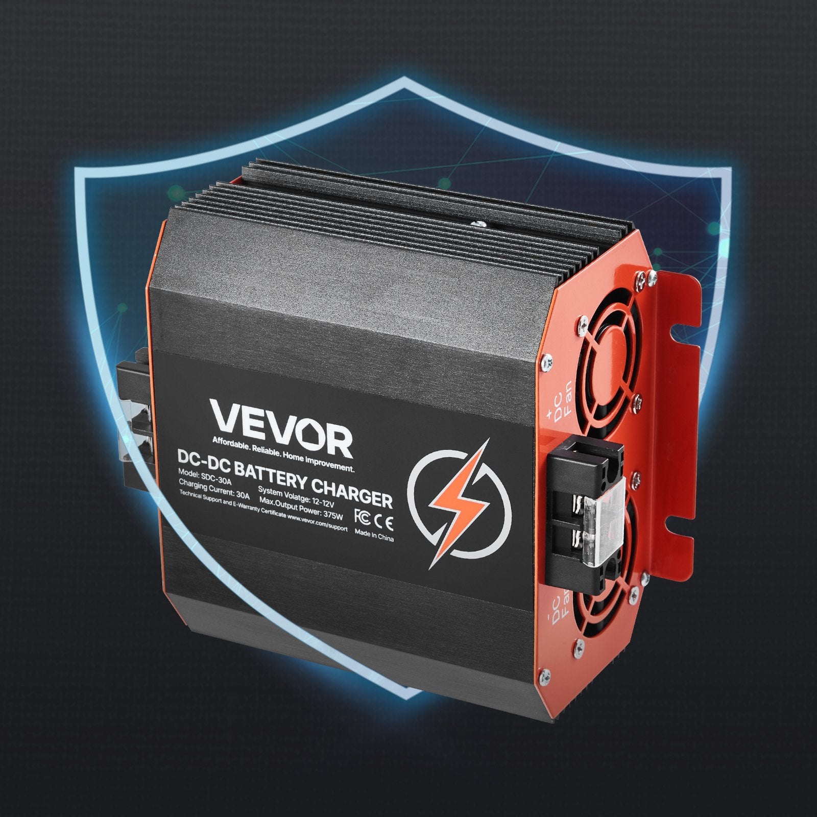 12V 30A DC-DC Battery Charger, 375W, Smart Multi-Stage, RV & Boat