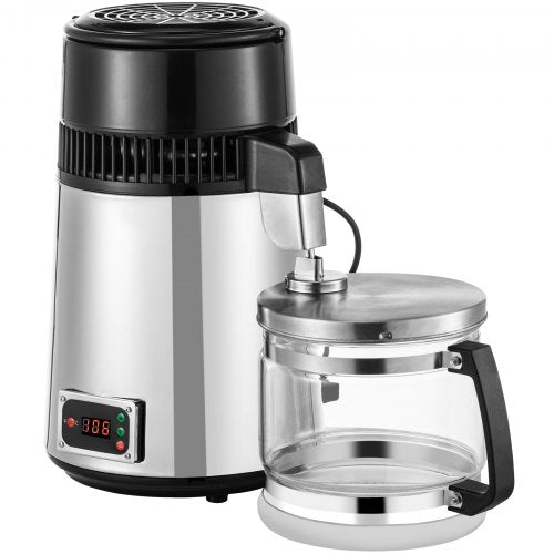 VEVOR 4L Stainless Steel Water Distiller Countertop Machine For Home