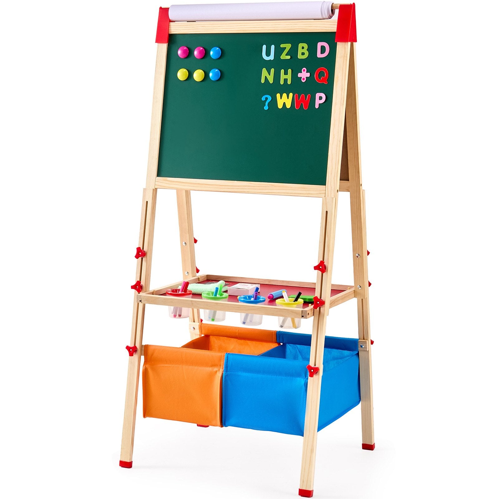 Art Easel for Kid 3in1 Wooden Double-Sided Adjustable Drawing Board with Storage