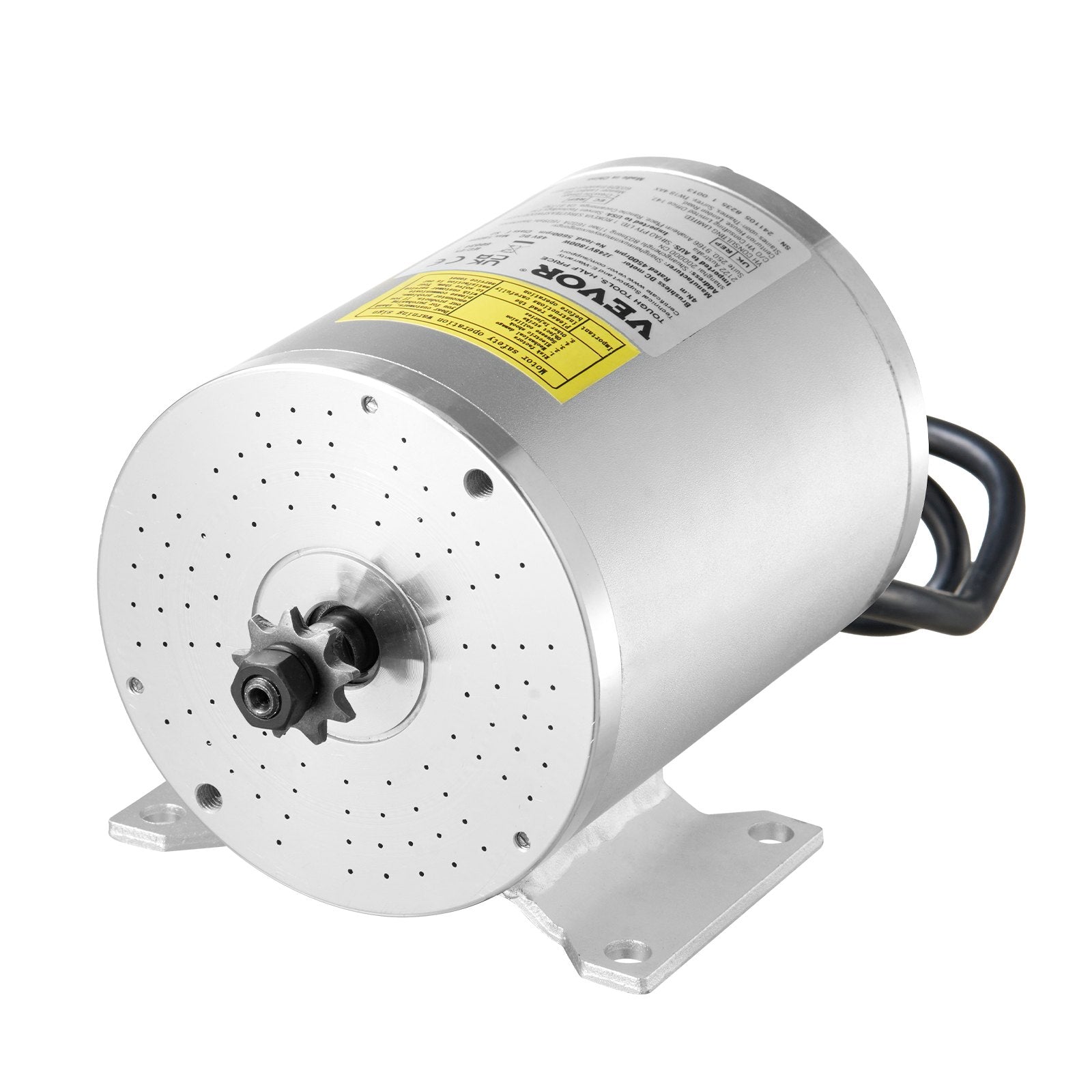 Electric Brushless DC Motor Kit 1800W 48V 4500RPM Controller Foot Pedal