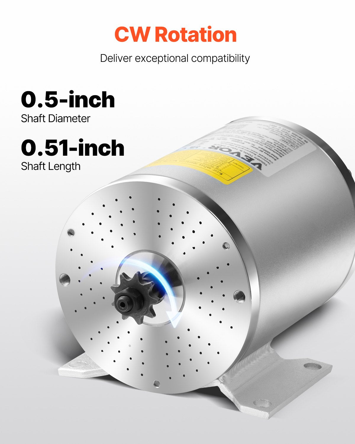 Brushless DC Motor Kit 1800W 48V 4500rpm Speed Controller Foot Pedal Throttle