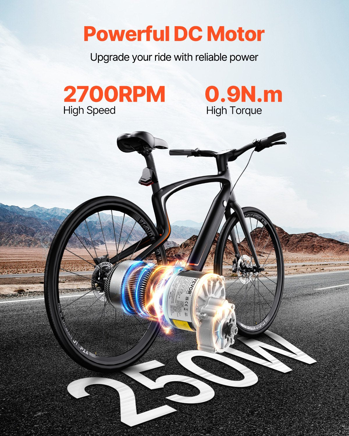 250W DC Motor Kit 24V 2700rpm Brushed with Speed Controller & Throttle Grip