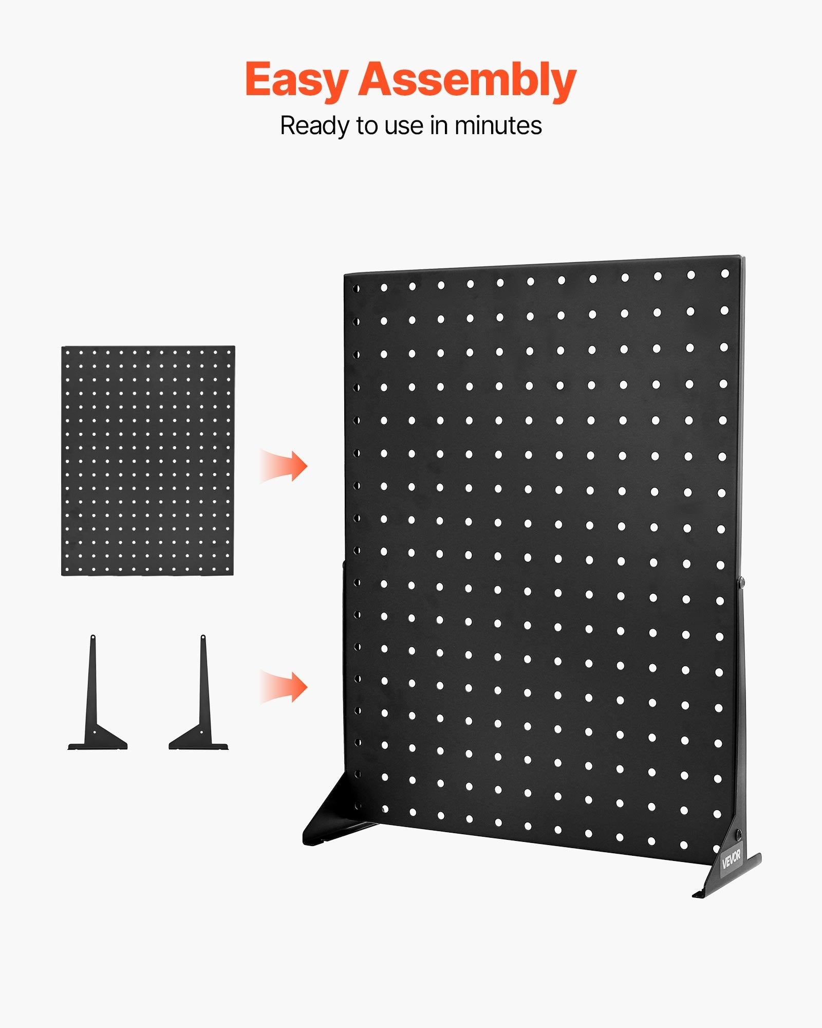 4PCS Tabletop Pegboard Display Stand 44x33x11 cm with 30 Hooks for Retail
