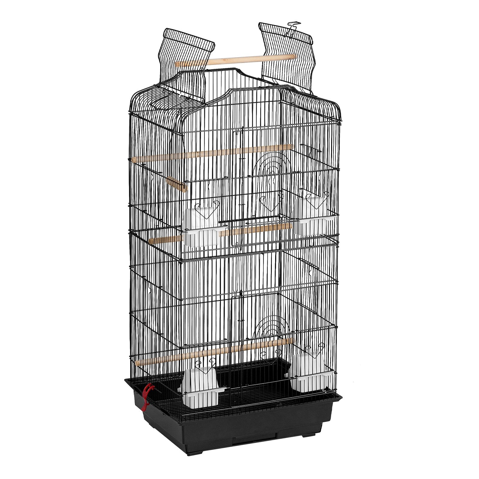 Large Bird Cage, 62 in Open Top Parakeet Cage with Rolling Stand