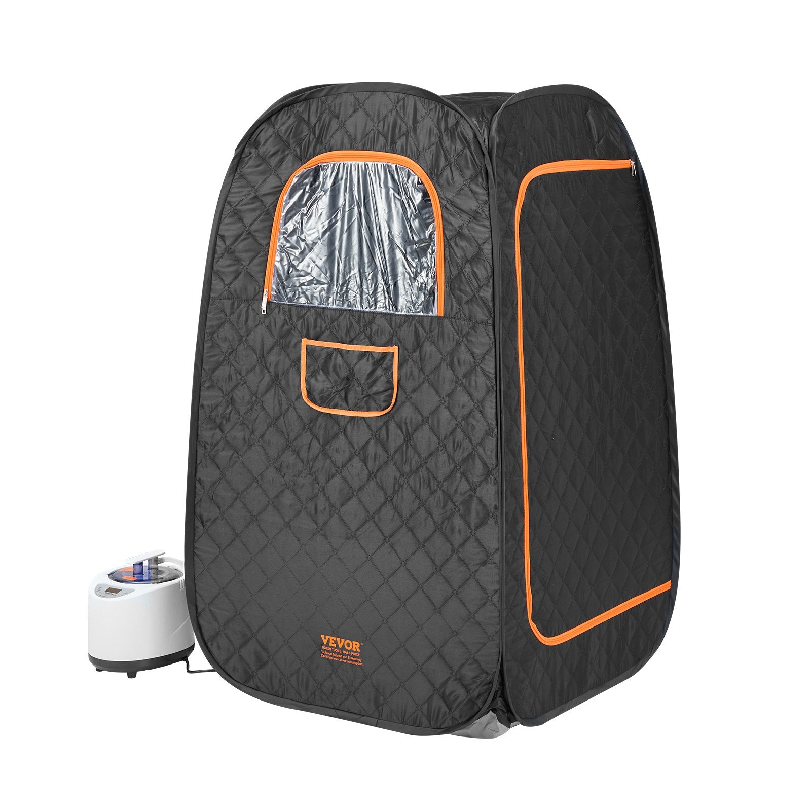 Compact Portable Steam Sauna Tent 1000W w/Chair Storage Bag Remote Control Home