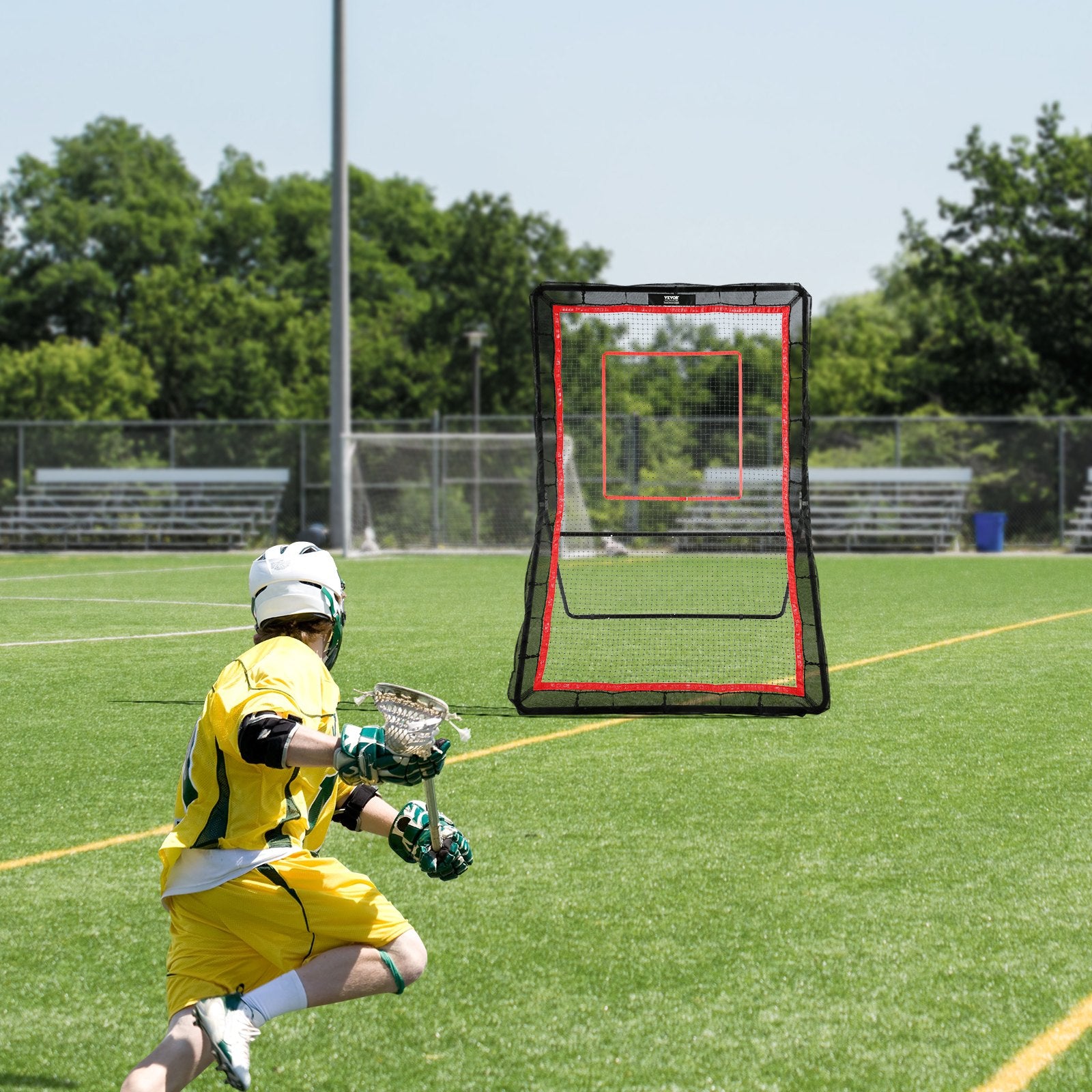 Lacrosse Rebounder 5x7ft Volleyball Bounce Back Net Adjustable Pitchback