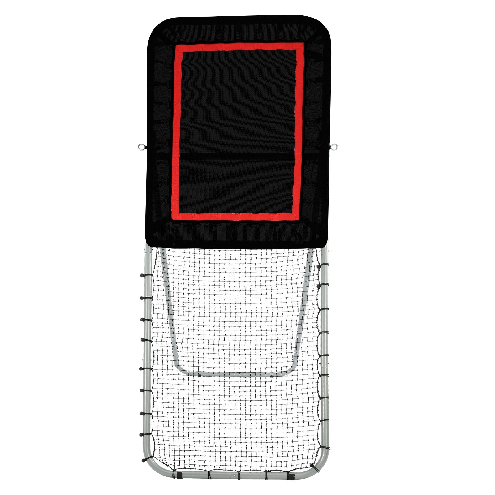 Folding Sports Rebounder 3x8 ft Adjustable Pitchback Net for Backyard Training