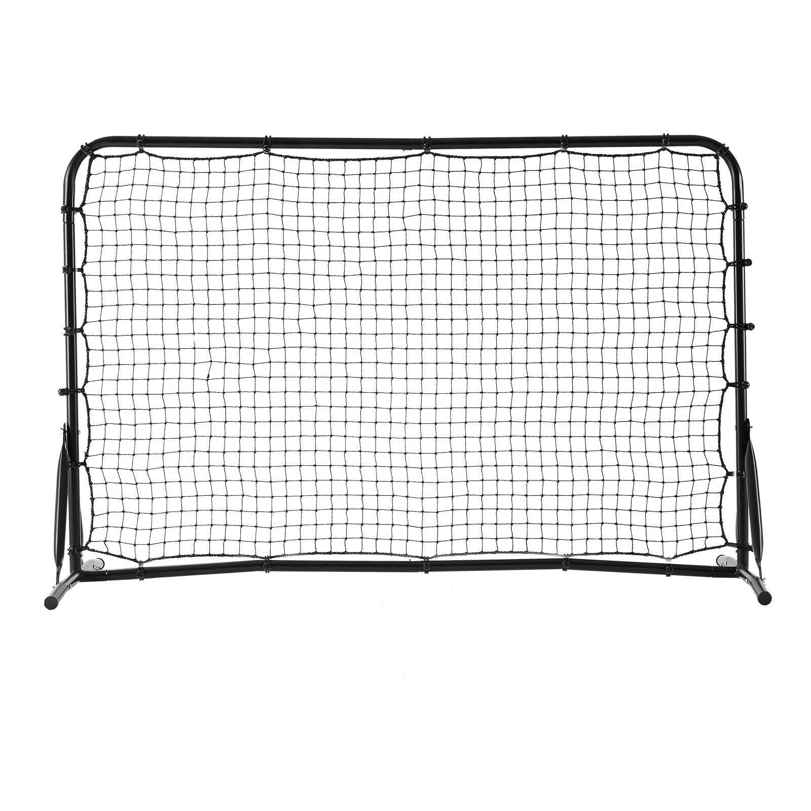 Soccer Rebound Trainer 6x4FT Iron Wall Net Double-Sided Rebounder Solo Training
