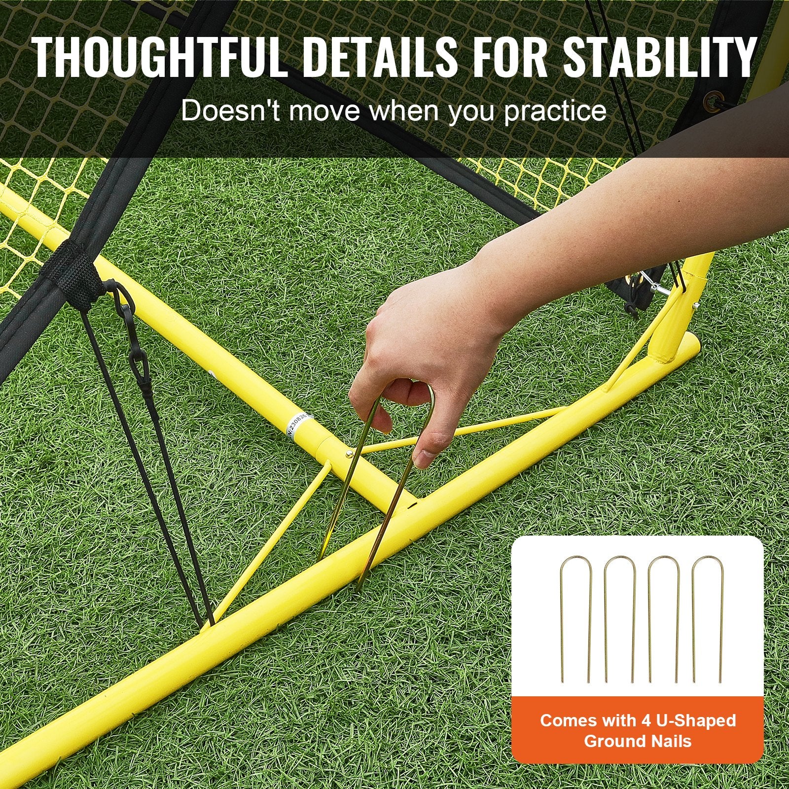 Soccer Trainer 2-in-1 Portable Rebounder Net Iron Wall Bag Practice Training