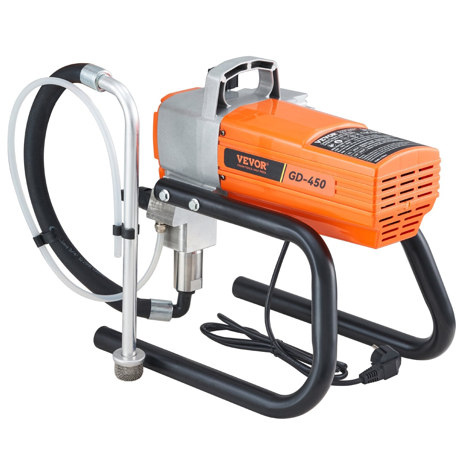 Paint Sprayer 1500W Airless 3000PSI Hose Gun Home Industrial Metal Structures
