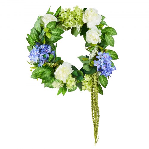 VEVOR 58.42 cm Artificial Wreath Hydrangeas Roses For Indoor and Outdoor