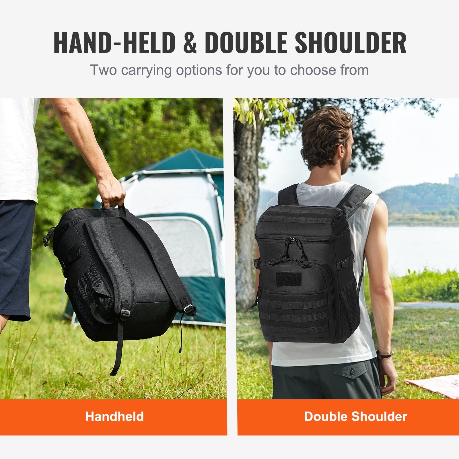Cooler Bag, 25L Insulated Lunch Bag with Molle Design and Multi-Pocket