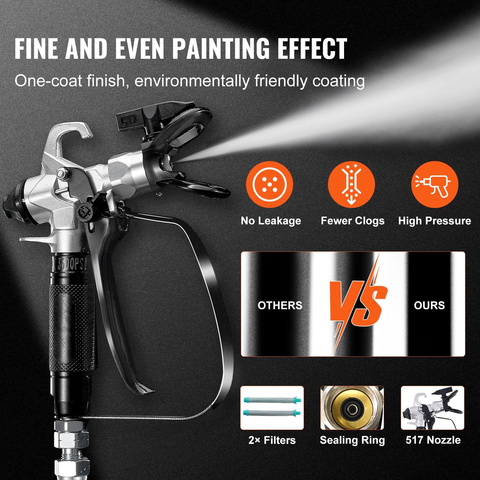 Stand Airless Paint Sprayer 750W 3000PSI Electric with Cart for Home Use