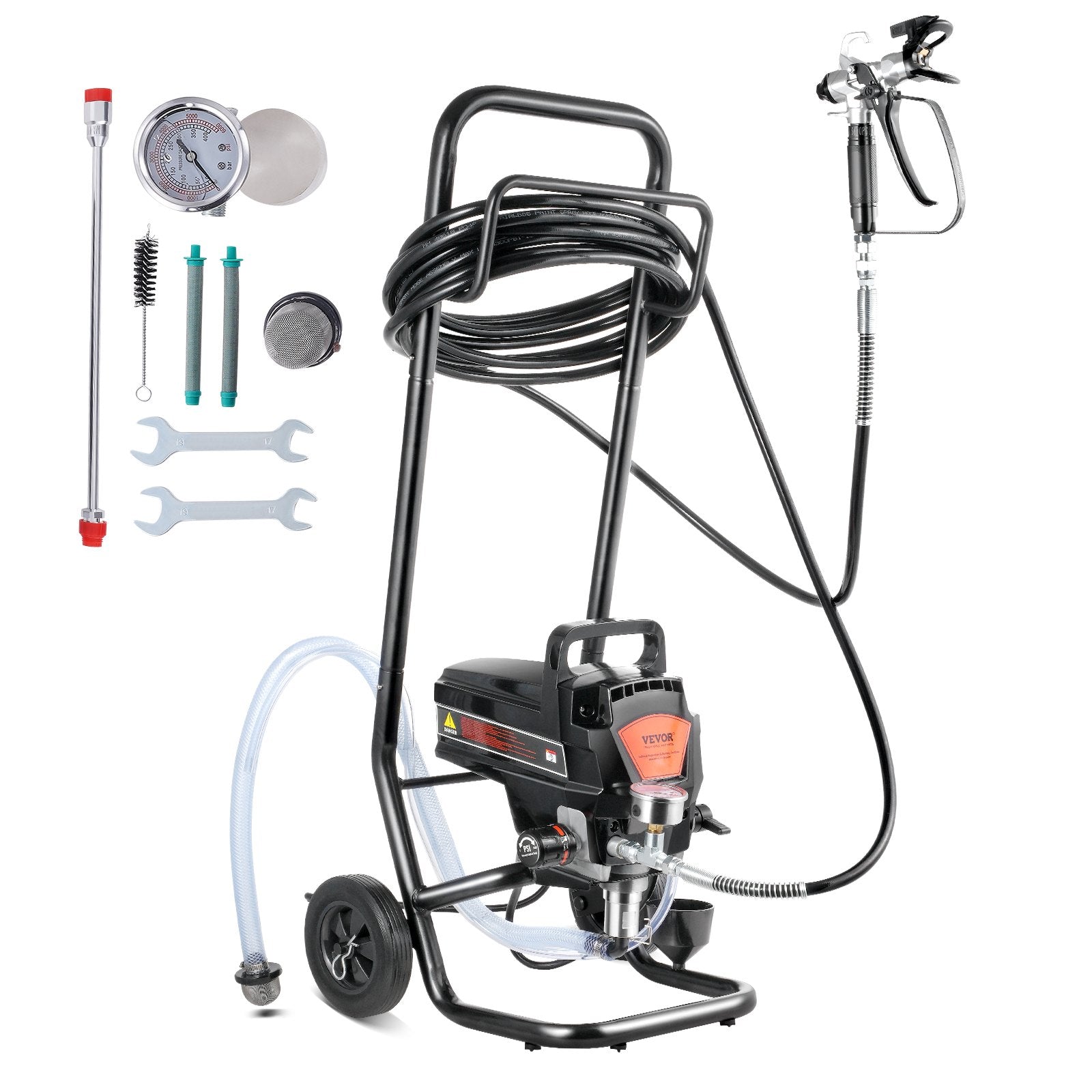 Stand Airless Paint Sprayer 950W 3000PSI Electric with Cart for Home Use
