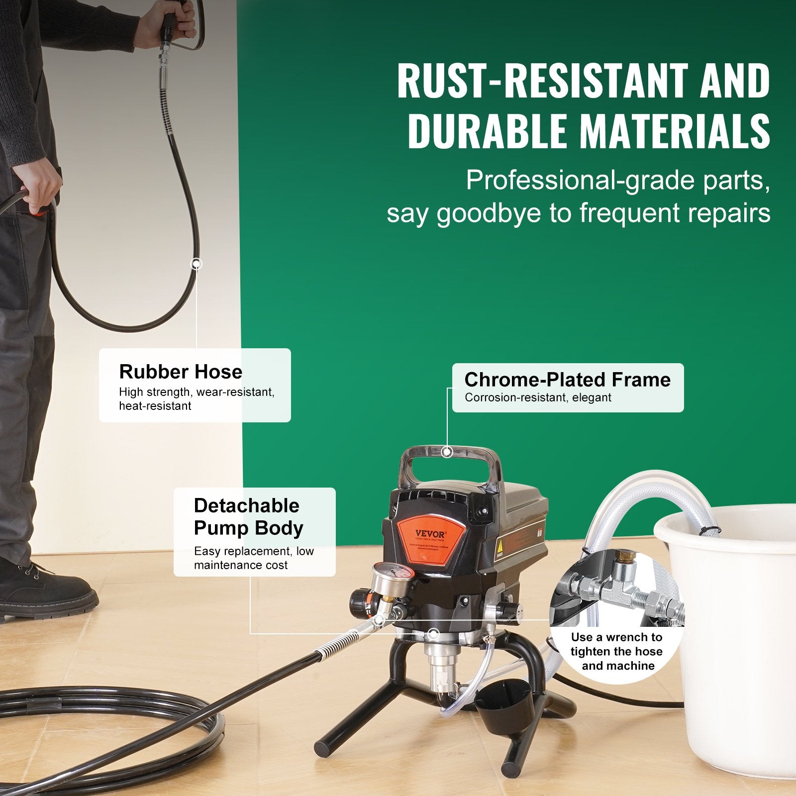 Stand Airless Paint Sprayer 950W 3000PSI High Efficiency Handheld Home Use
