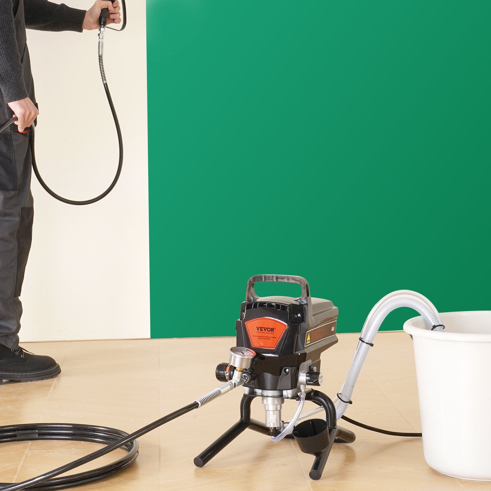 Stand Airless Paint Sprayer 950W 3000PSI High Efficiency Handheld Home Use