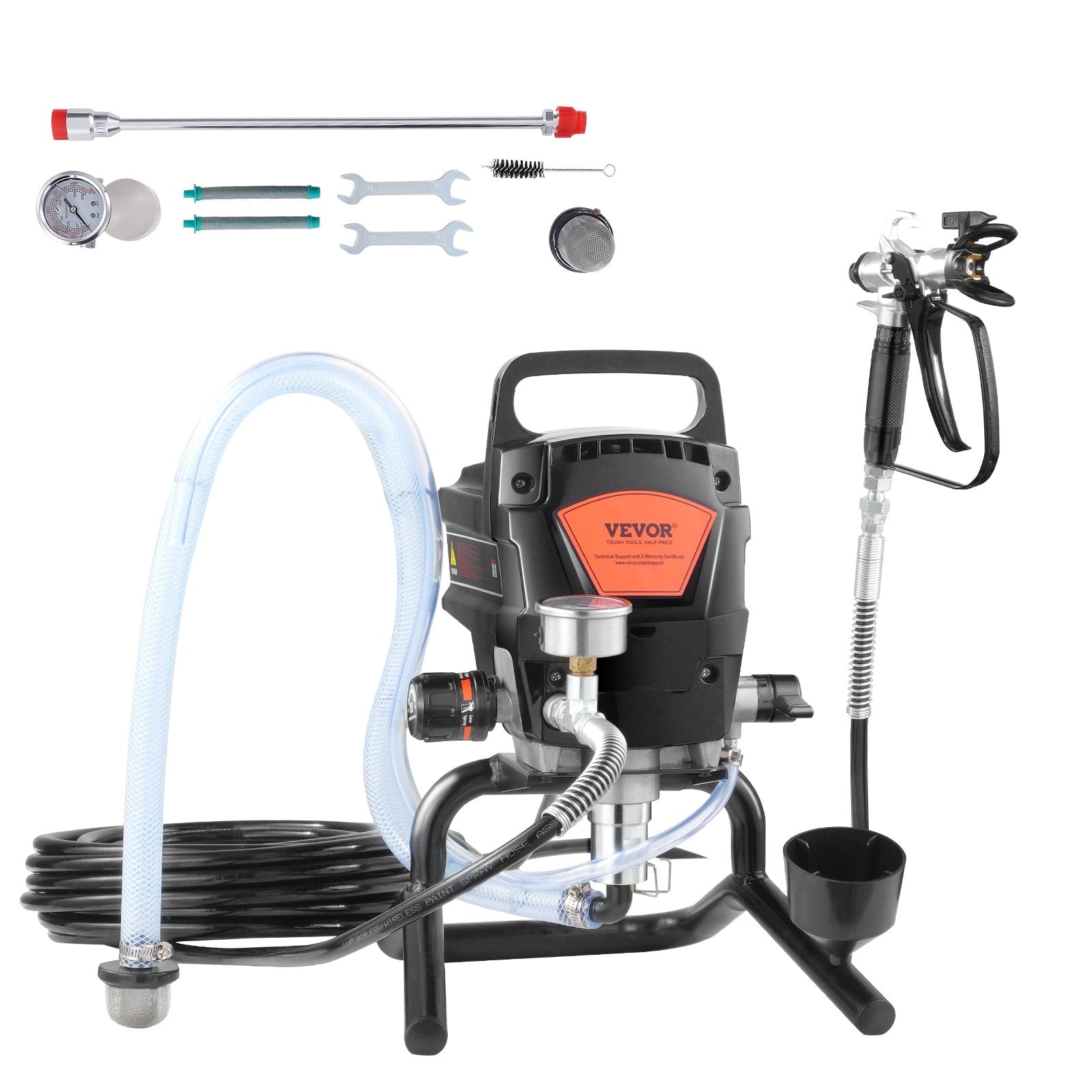 Stand Airless Paint Sprayer 950W 3000PSI High Efficiency Handheld Home Use