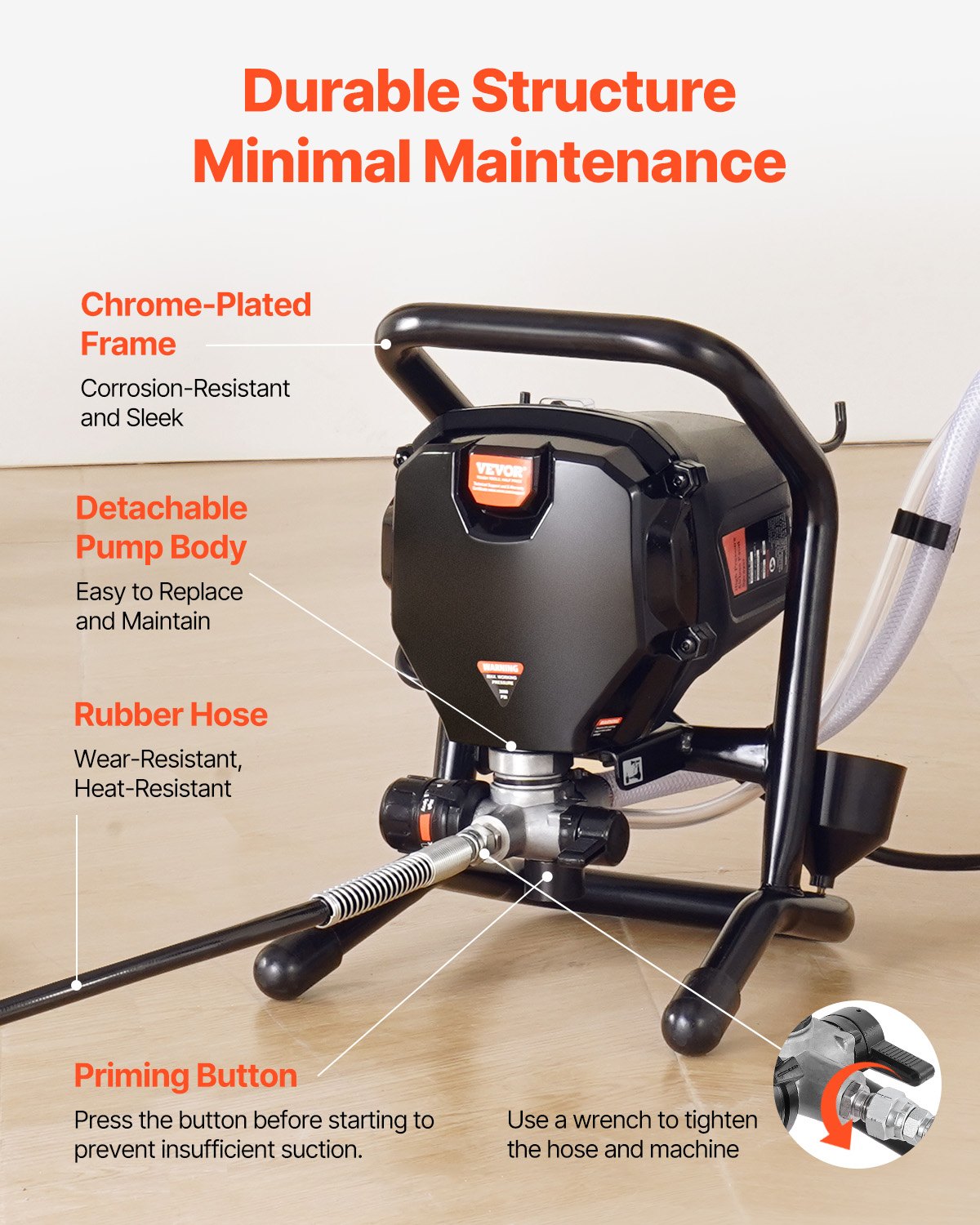 Stand Airless Paint Sprayer 750W 3000PSI High Efficiency Handheld Home Use