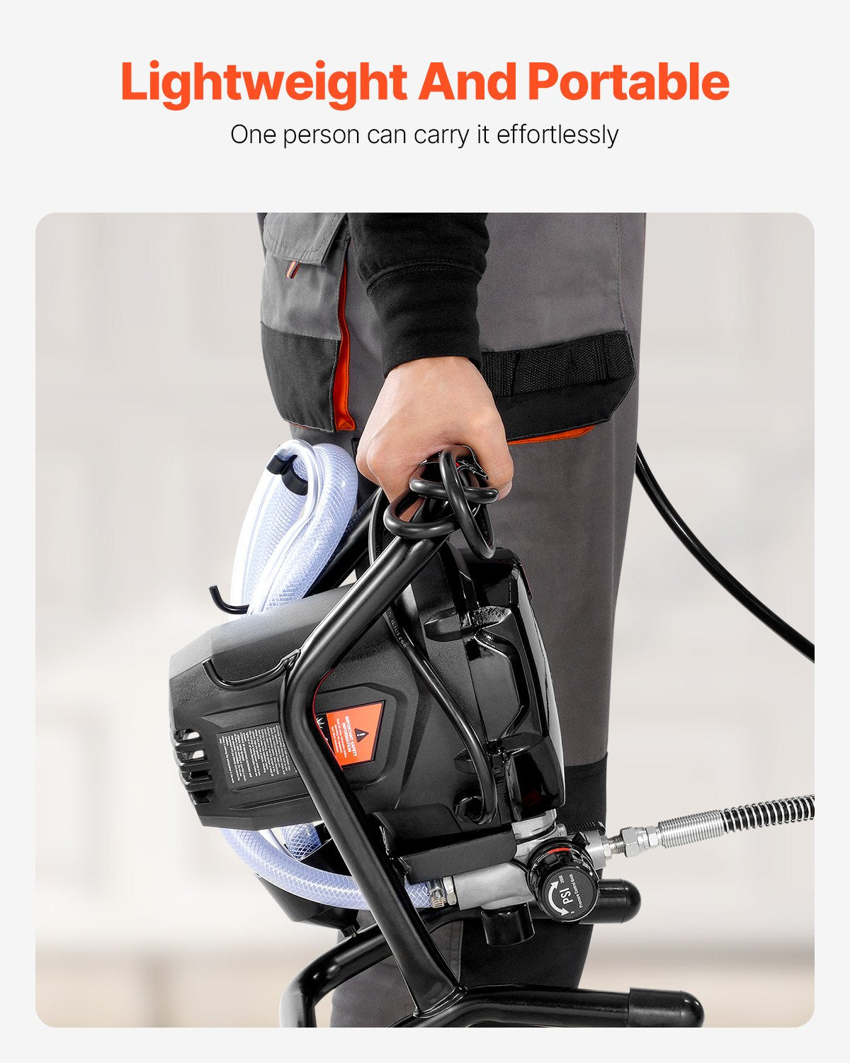 Stand Airless Paint Sprayer 750W 3000PSI High Efficiency Handheld Home Use