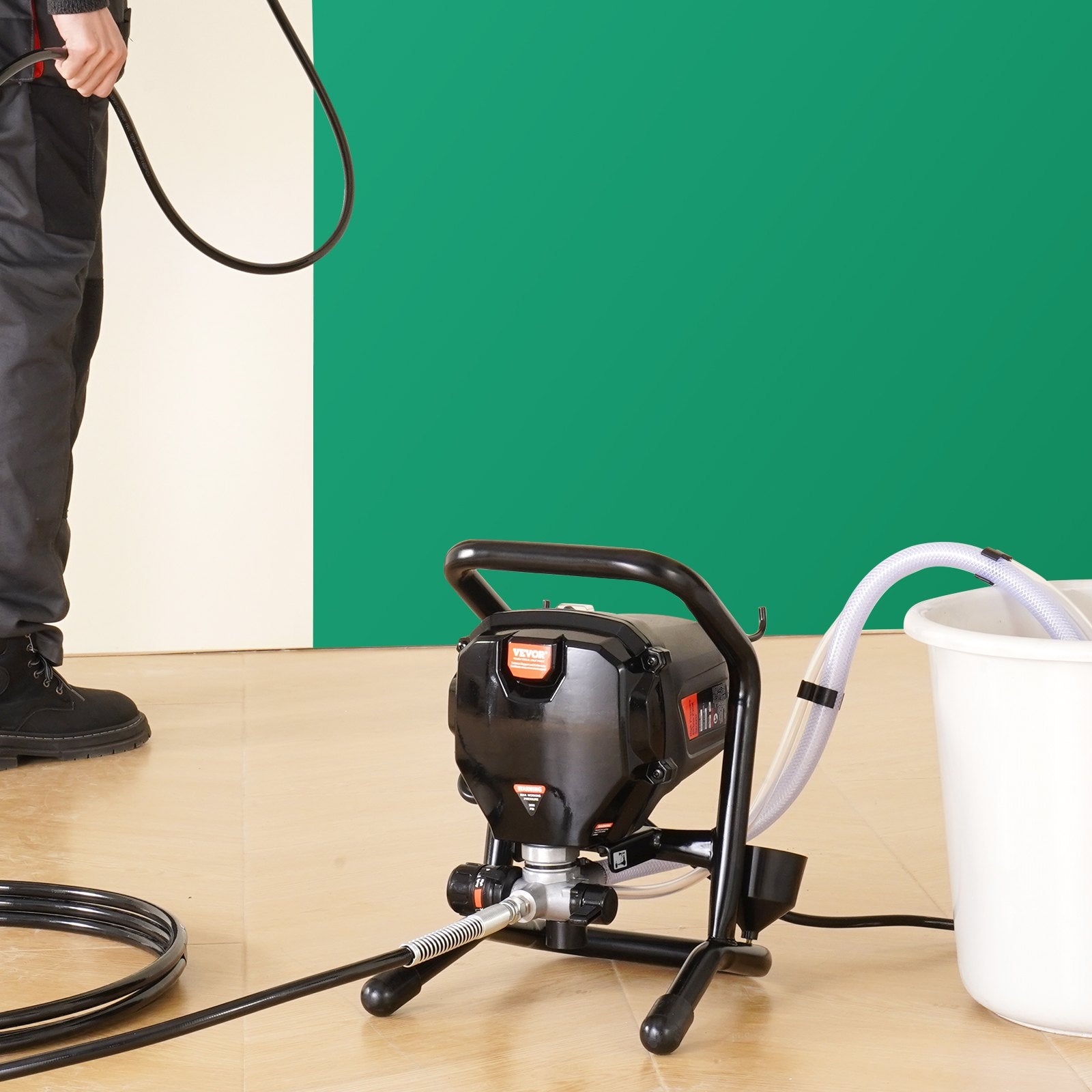 Stand Airless Paint Sprayer 750W 3000PSI High Efficiency Handheld Home Use