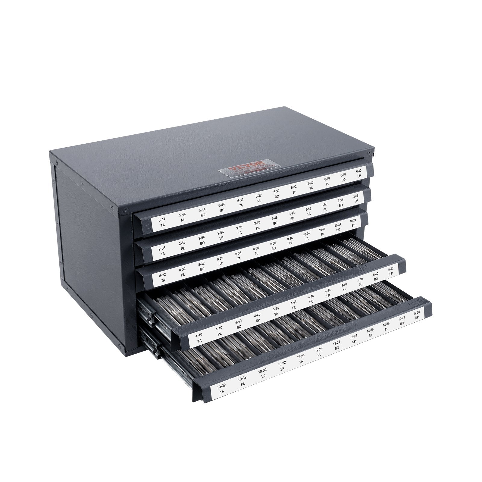 5 Drawer Tap Dispenser Cabinet 60 Compartment Steel Organizer