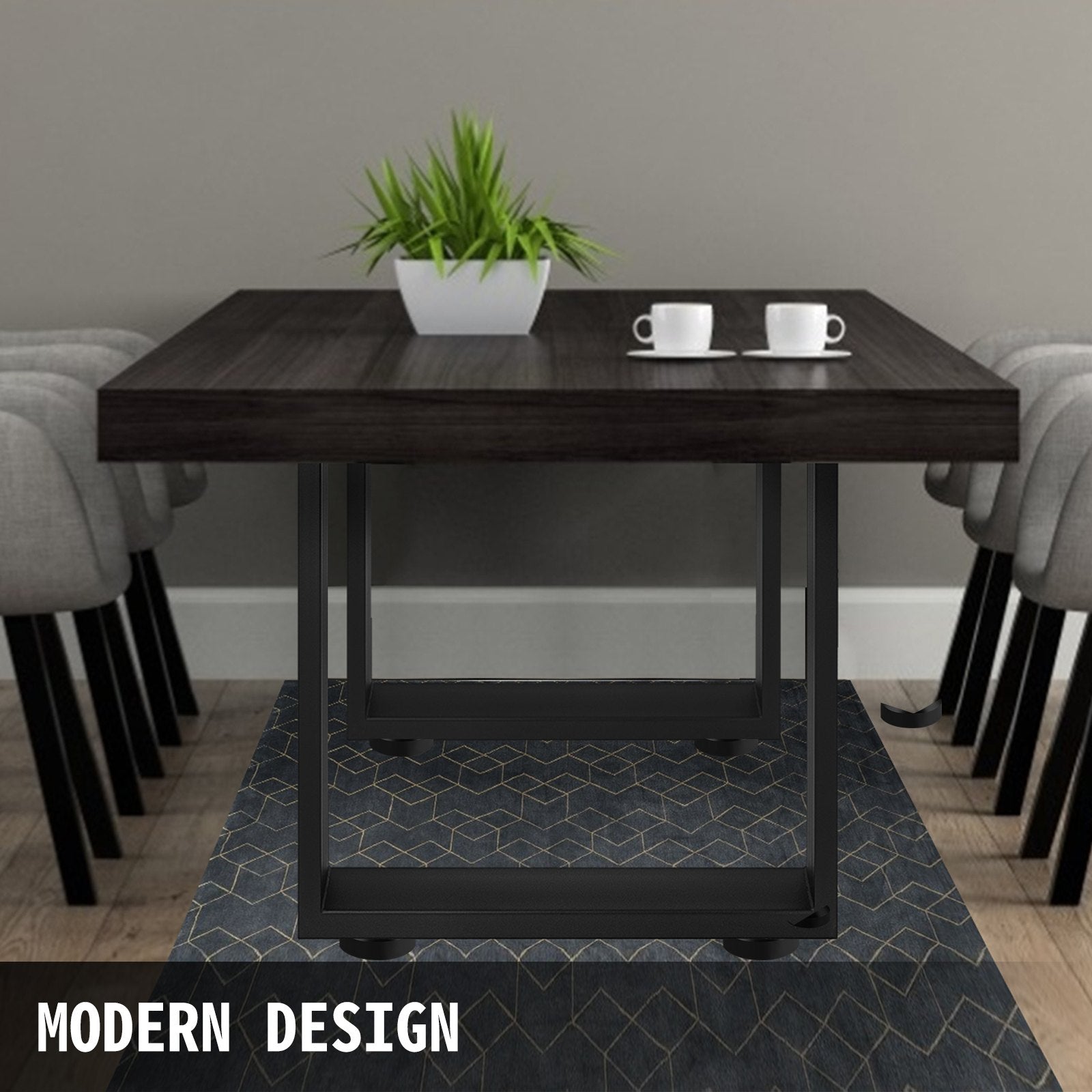 Metal Table Legs Set of 2 31x23 Steel Dining Office Computer Desk Bench Legs