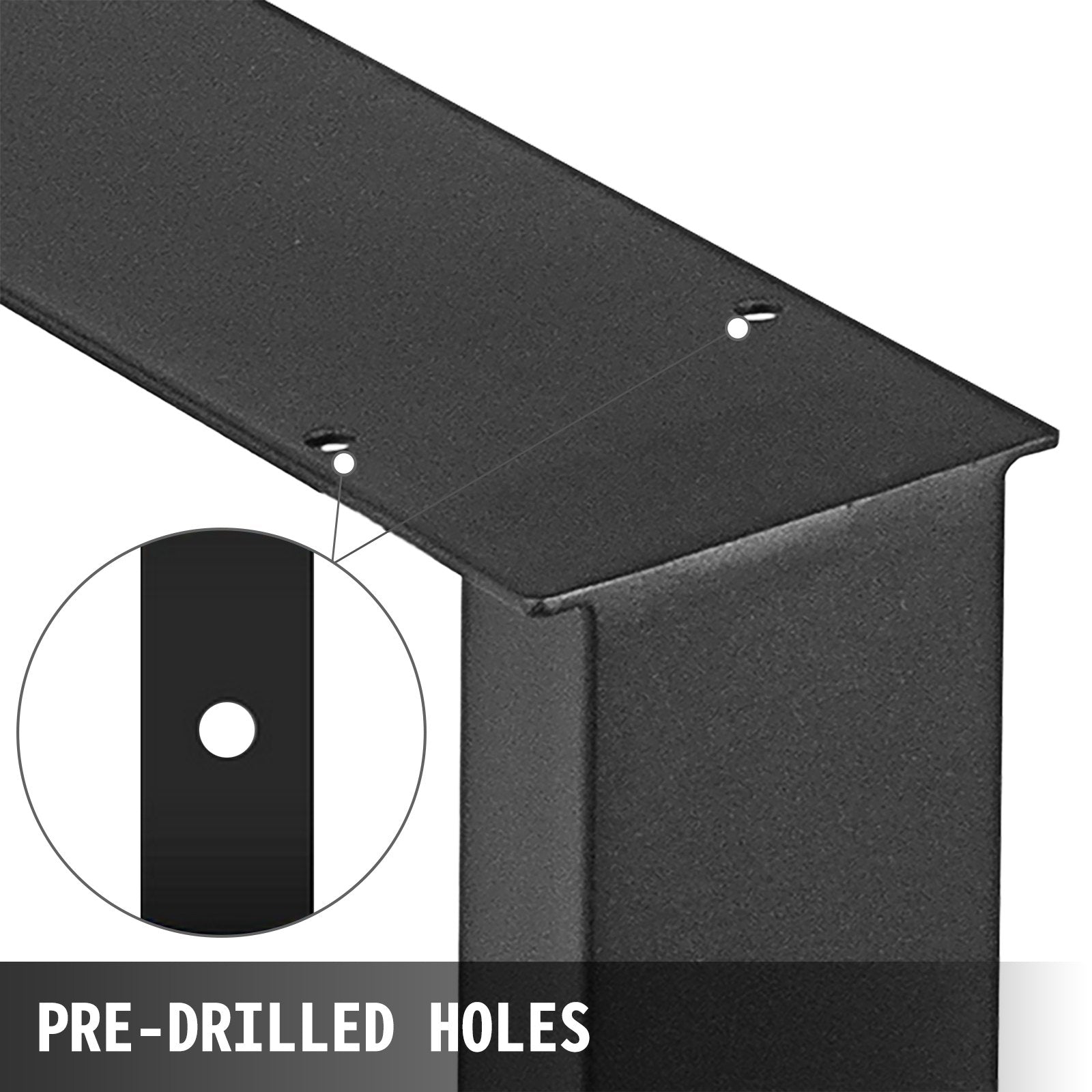 Metal Table Legs Set of 2 35x28 Steel Dining Office Computer Desk Bench Legs