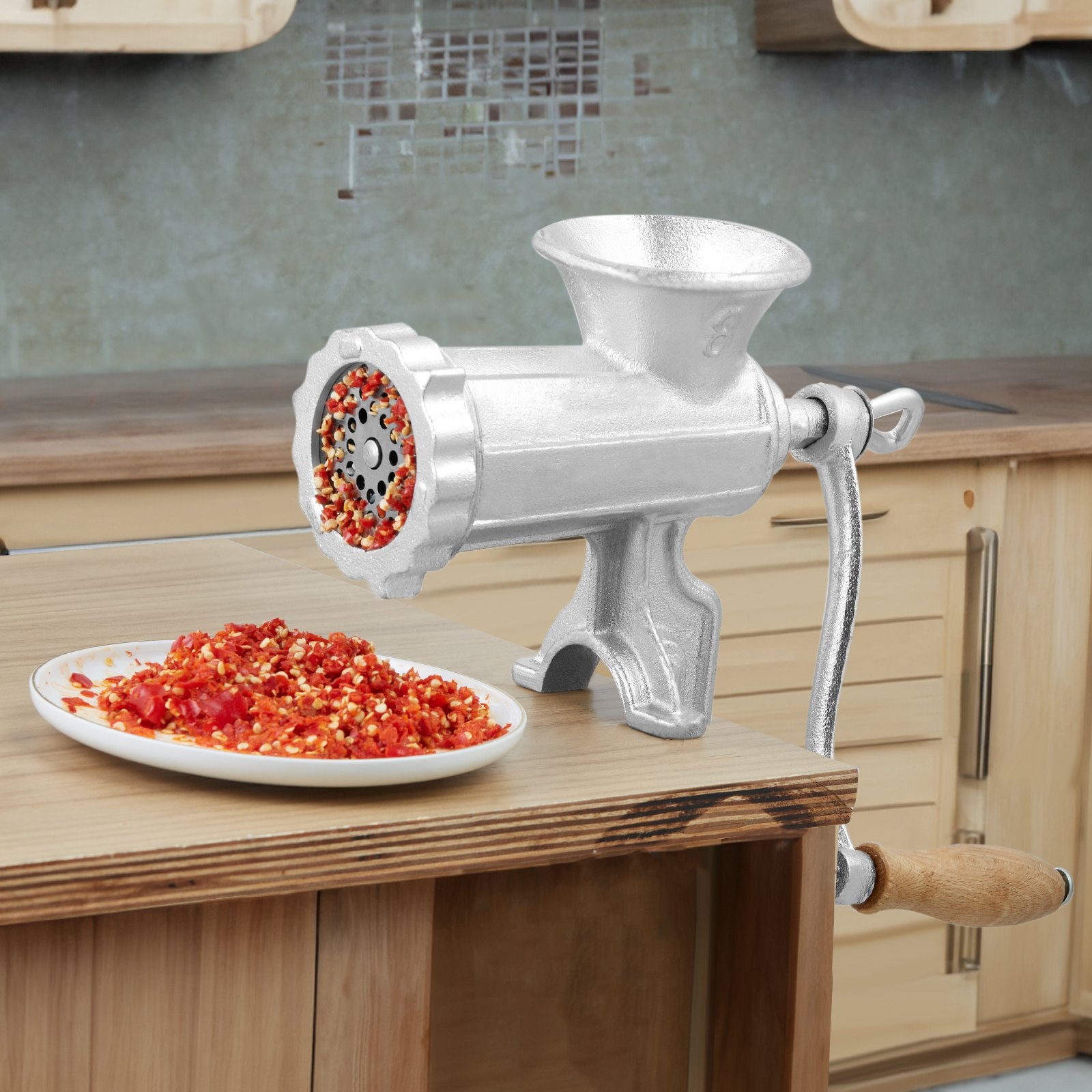 Manual Meat Grinder Heavy Duty Cast Iron with Steel Table Clamp