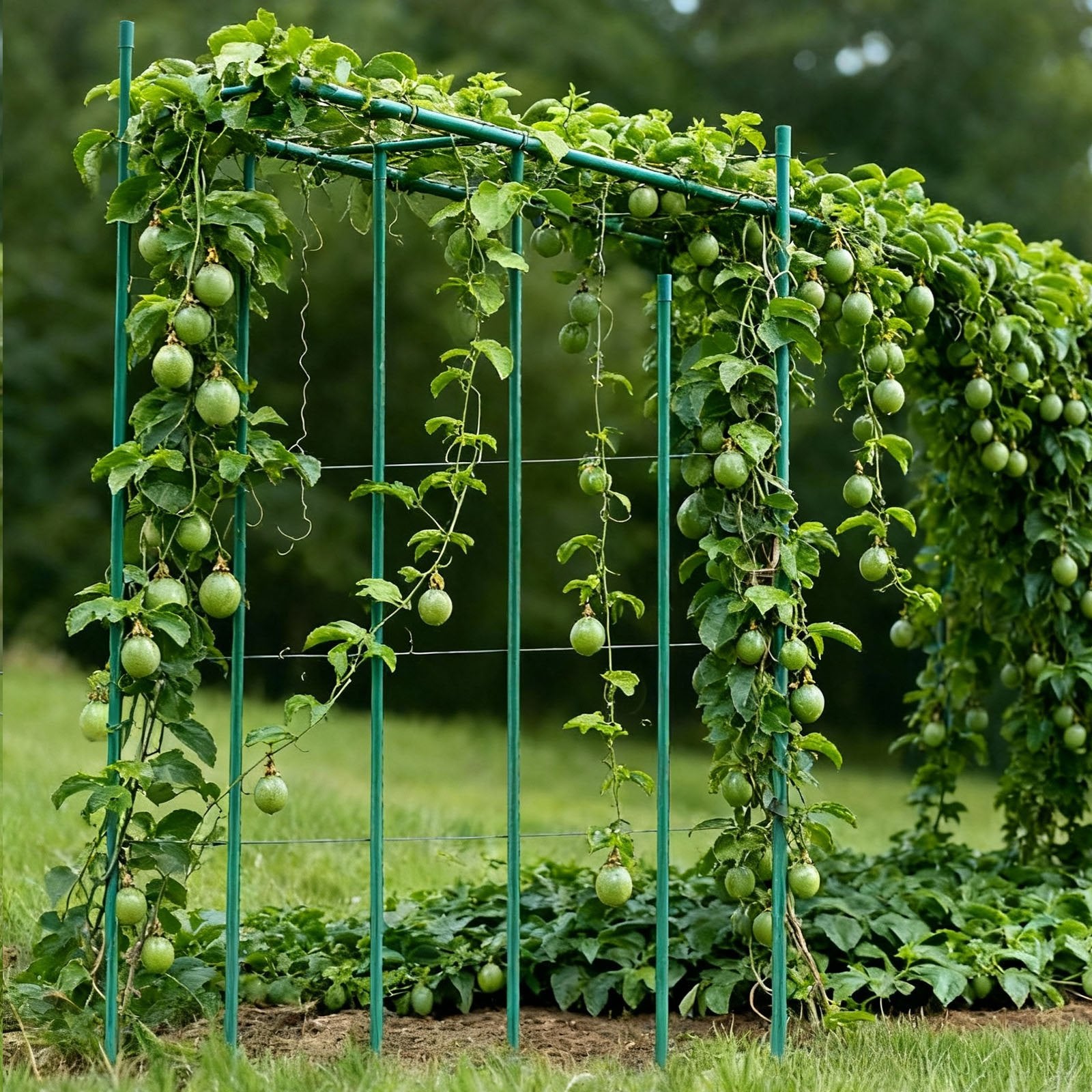 Garden Stakes 25 Pack 2100mm Plastic-Coated Metal Tomato Stakes Pointed Ends