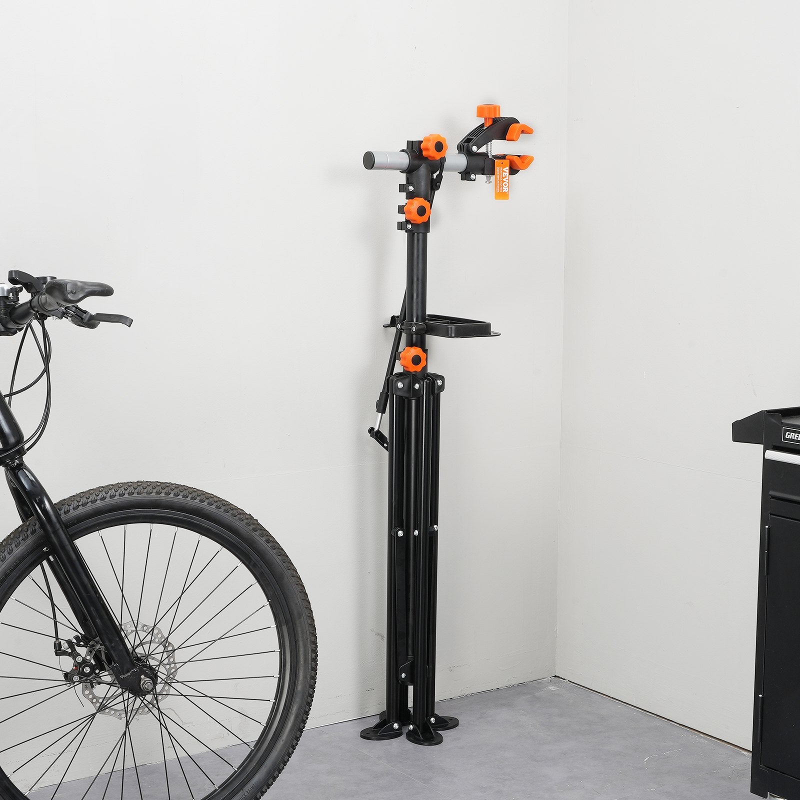 Bike Repair Stand 80 lbs Heavy-Duty Adjustable Steel Workstand Magnetic Tray