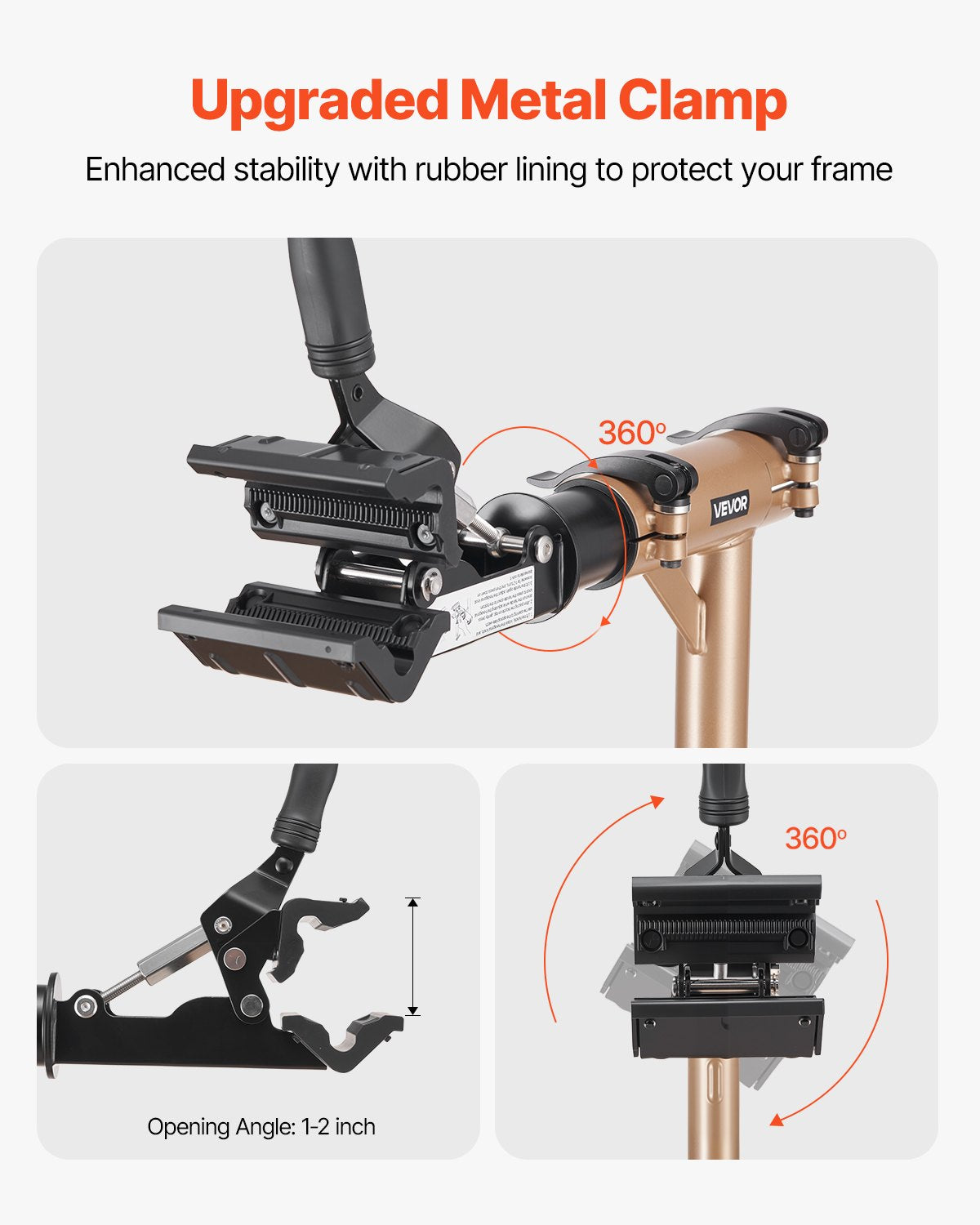 Bike Repair Stand 49.9kg 1025-1510mm Adjustable Foldable with Tool Tray